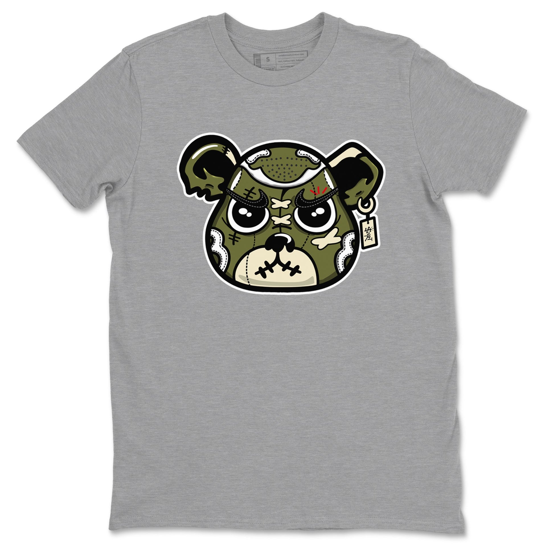 Sneaker Bear Face Sneaker Tees - Air Jordan 1 Travis Scott Medium Olive