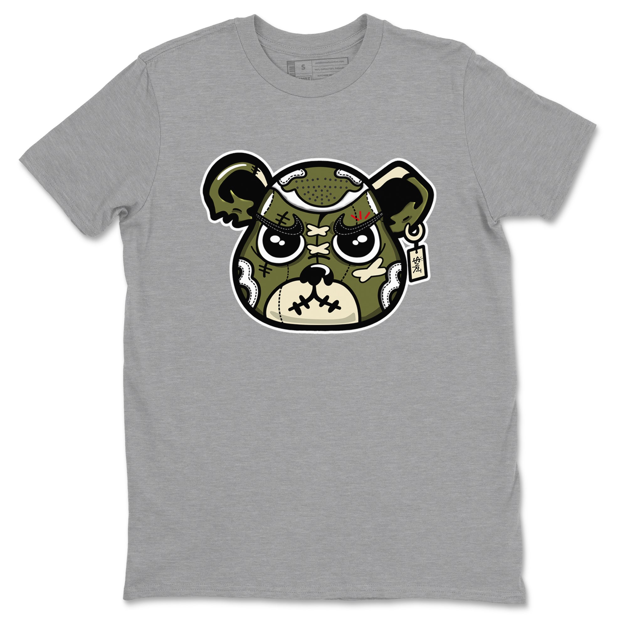 Sneaker Bear Face Sneaker Tees - Air Jordan 1 Travis Scott Medium Olive