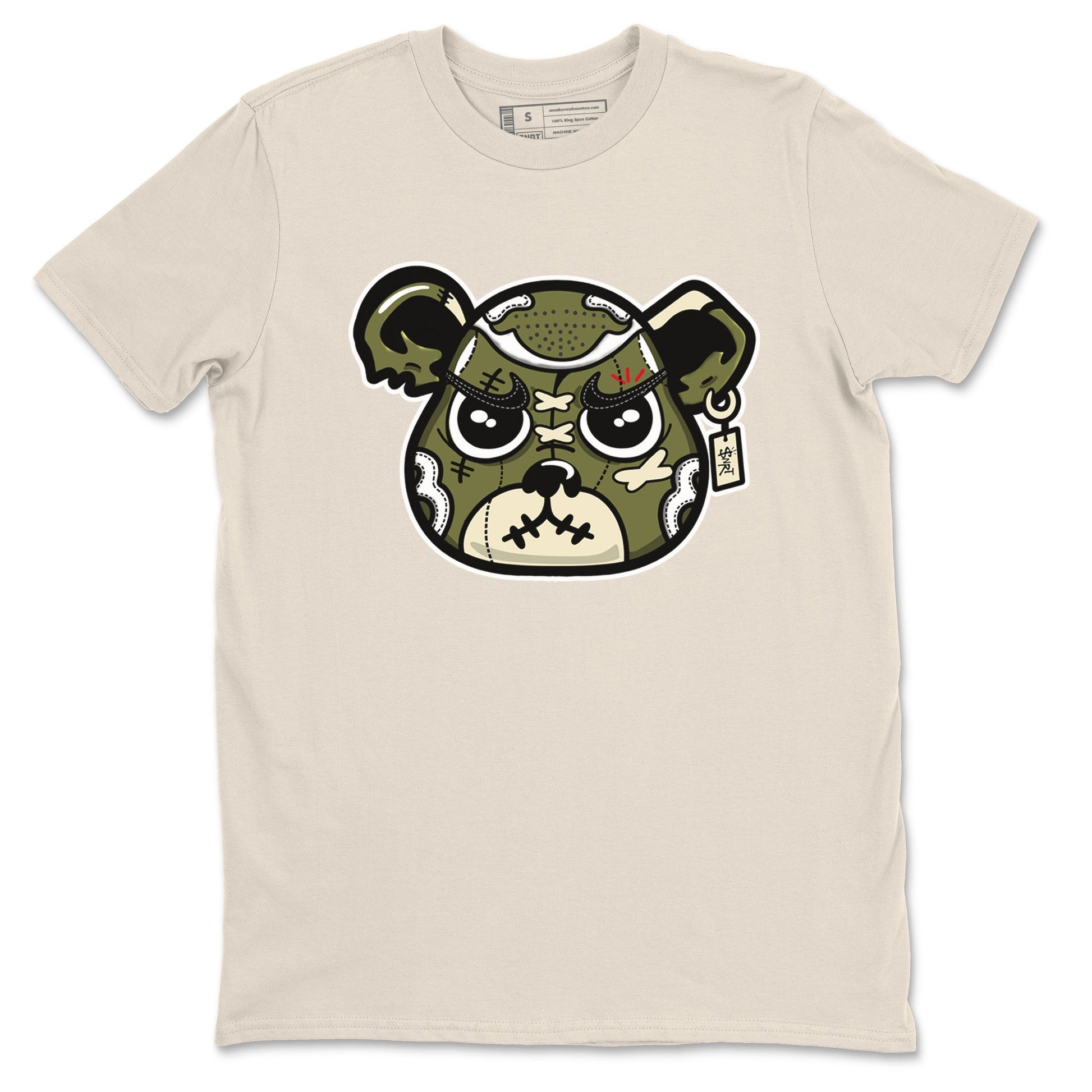 Sneaker Bear Face Sneaker Tees - Air Jordan 1 Travis Scott Medium Olive