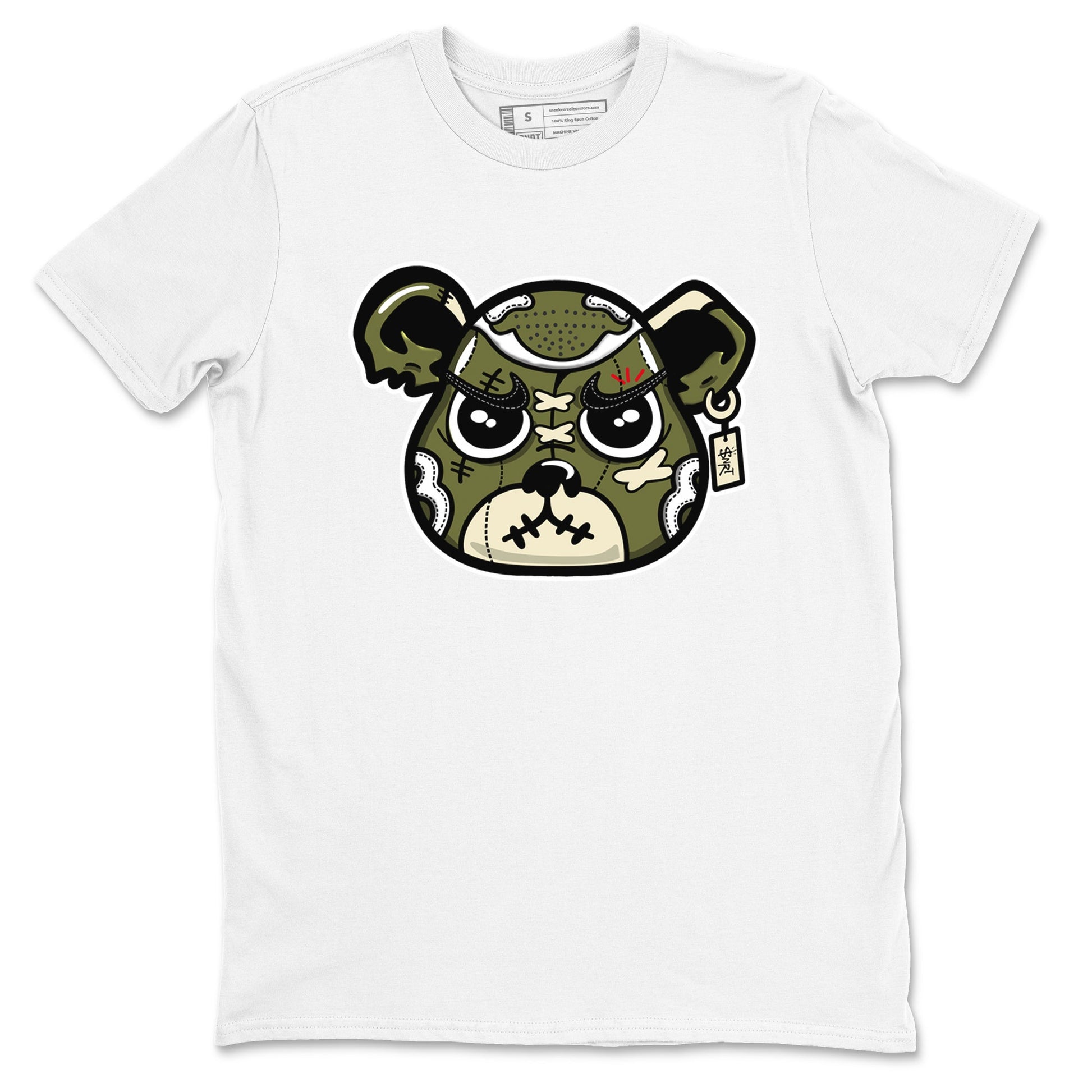 Sneaker Bear Face Sneaker Tees - Air Jordan 1 Travis Scott Medium Olive