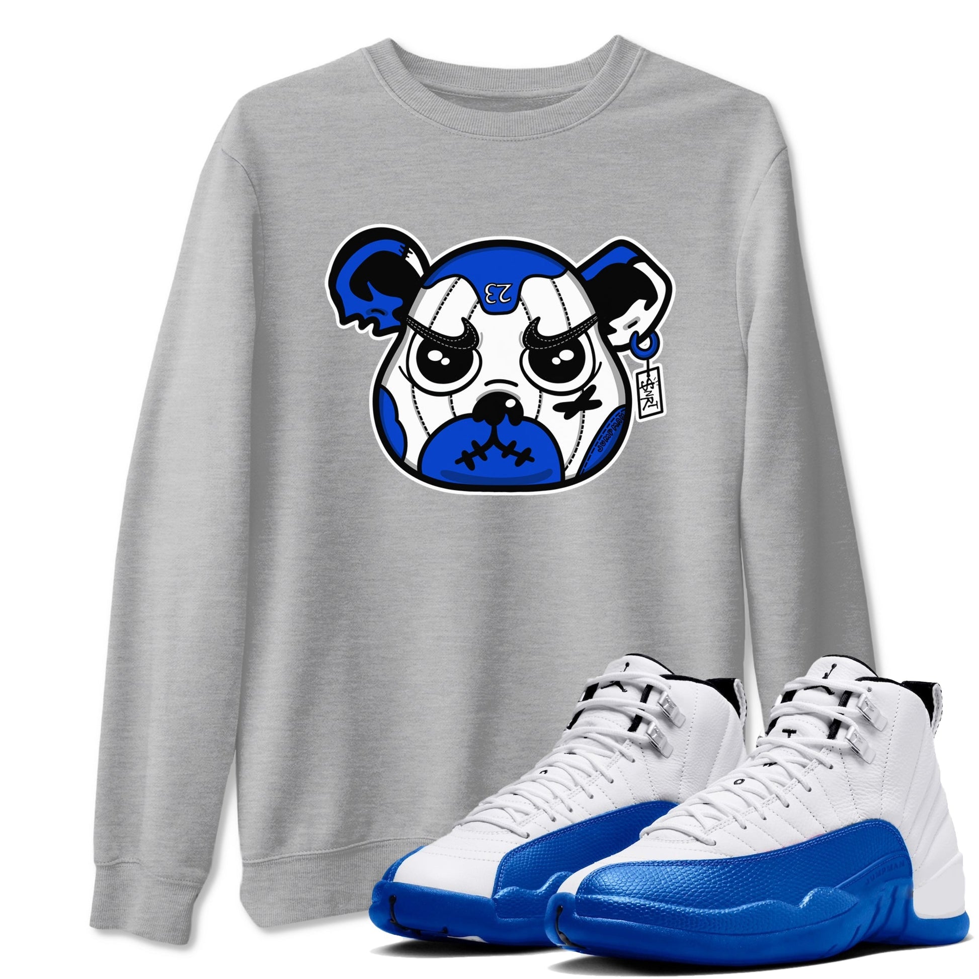 Sneaker Bear Face Sneaker Tees - Air Jordan 12 Blueberry