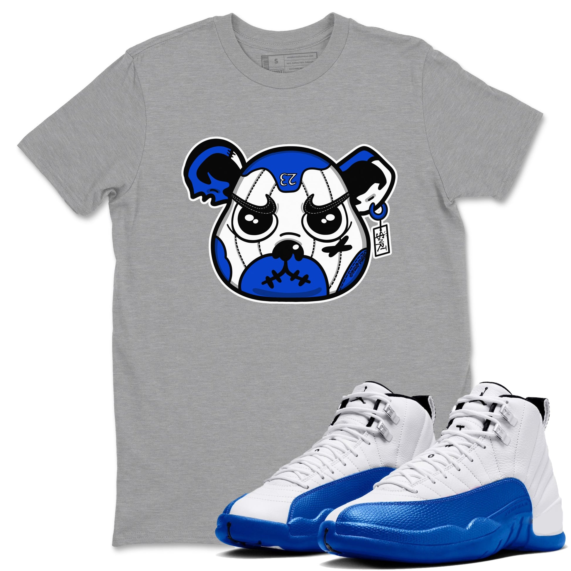 Sneaker Bear Face Sneaker Tees - Air Jordan 12 Blueberry