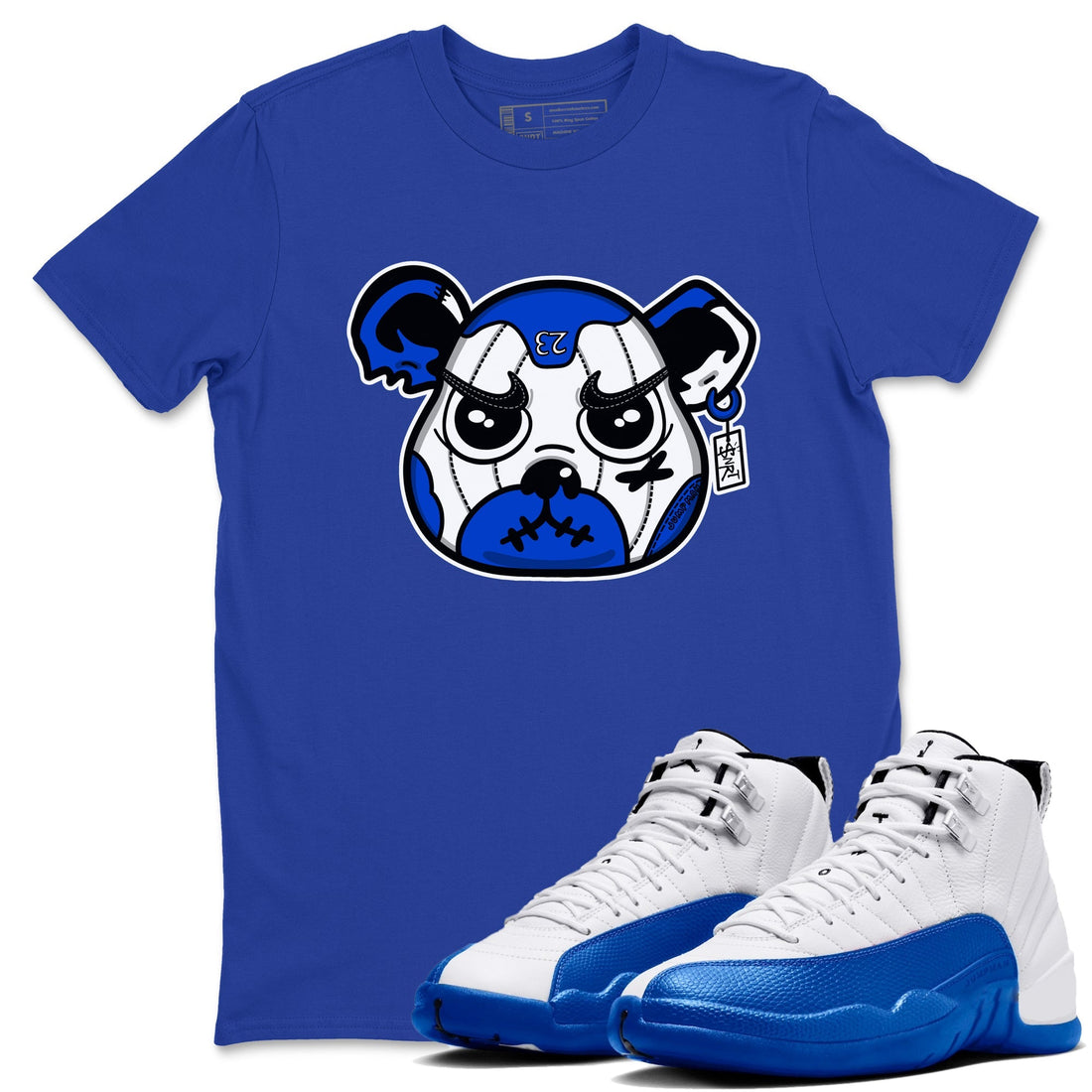 Sneaker Bear Face Sneaker Tees - Air Jordan 12 Blueberry