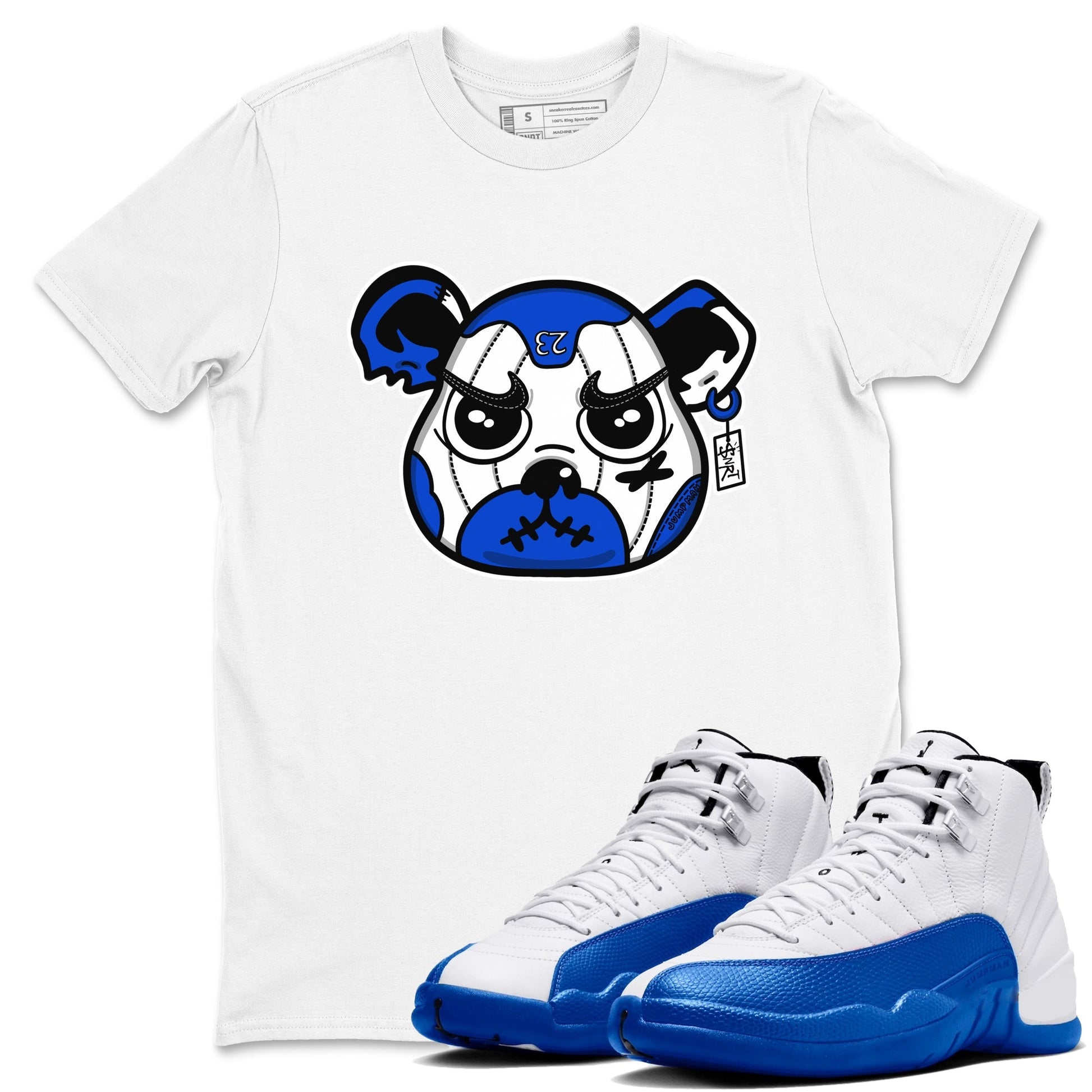 Sneaker Bear Face Sneaker Tees - Air Jordan 12 Blueberry