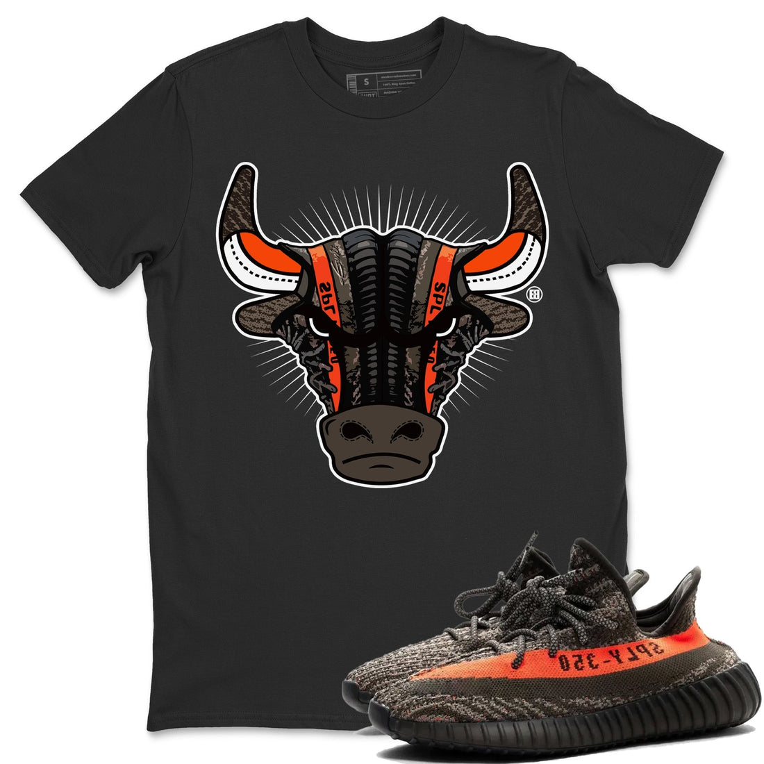 Sneaker Bull Head Unisex Tops - Yeezy 350 Carbon Beluga