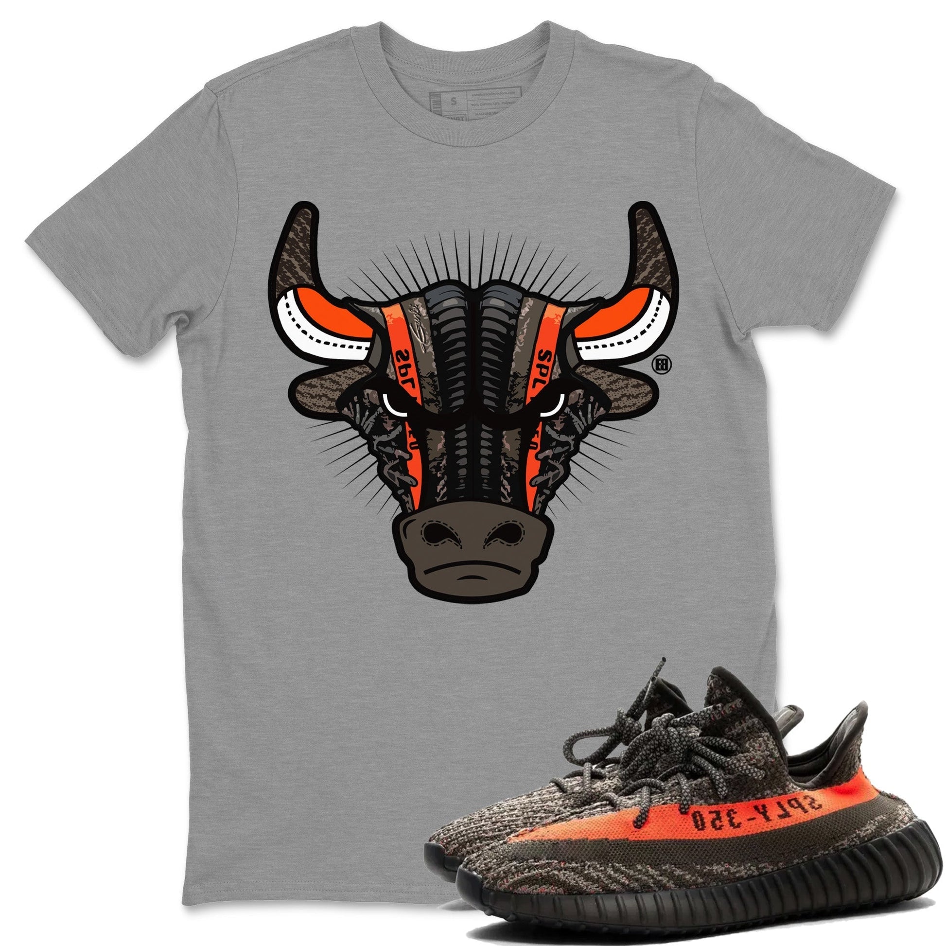 Sneaker Bull Head Unisex Tops - Yeezy 350 Carbon Beluga