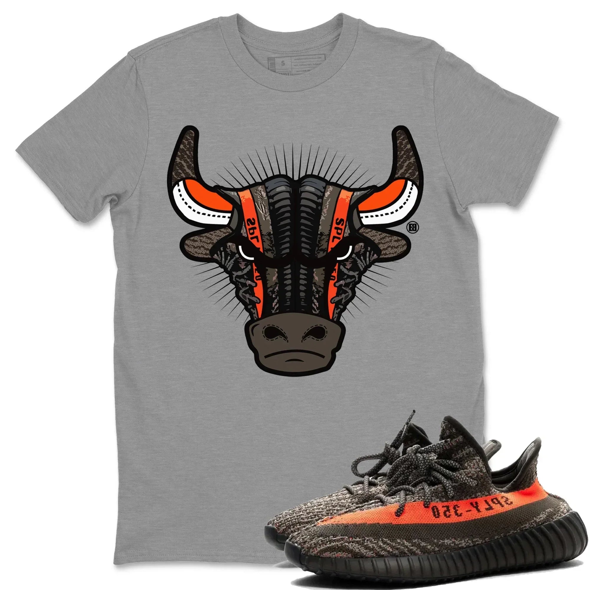 Sneaker Bull Head Unisex Tops - Yeezy 350 Carbon Beluga
