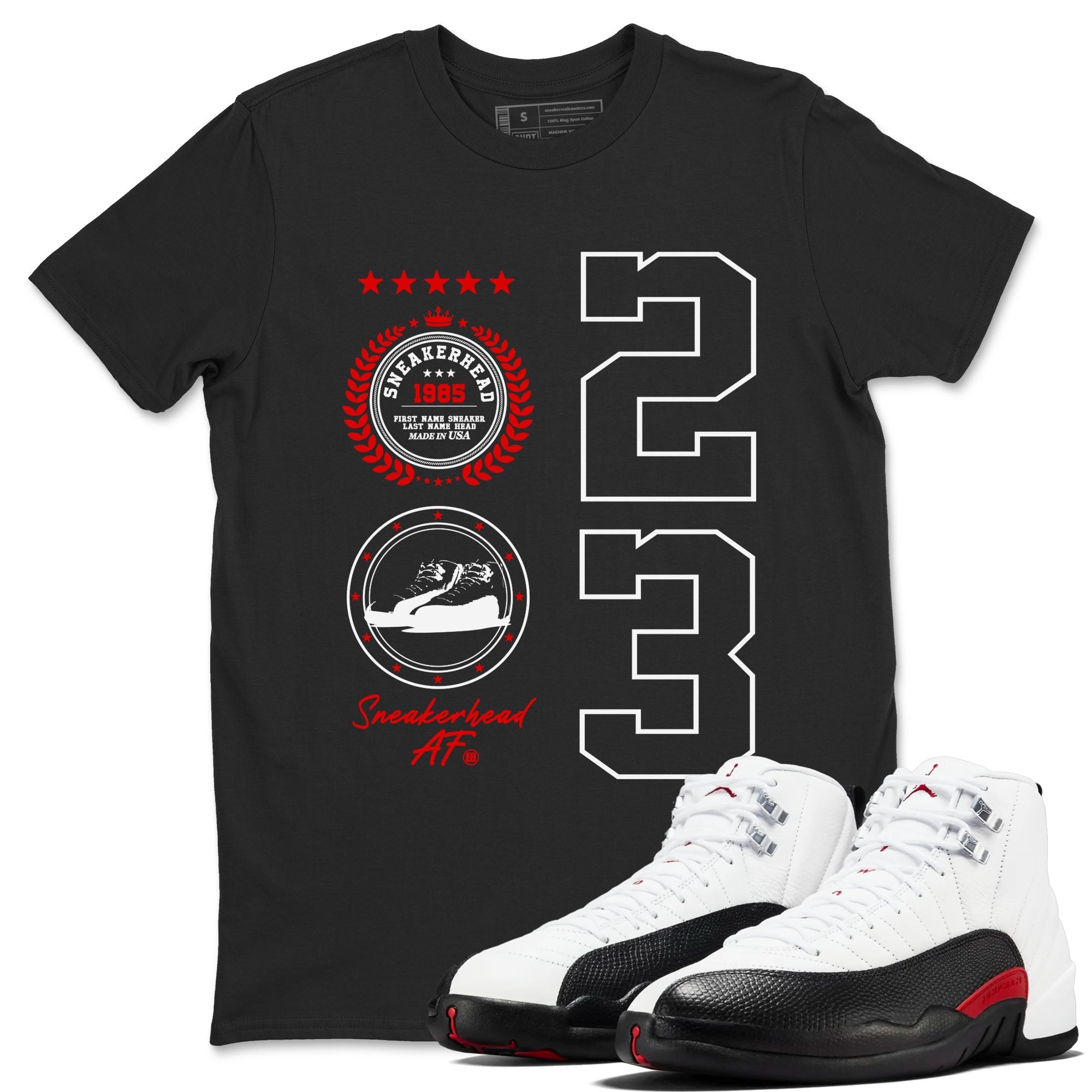 Sneaker Emblem Sneaker Tees - Air Jordan 12 Taxi Flip