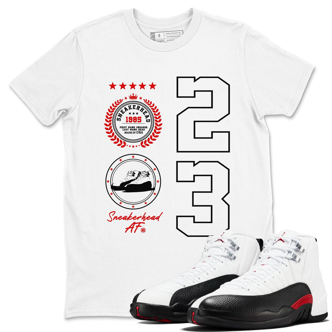 Sneaker Emblem Sneaker Tees - Air Jordan 12 Taxi Flip