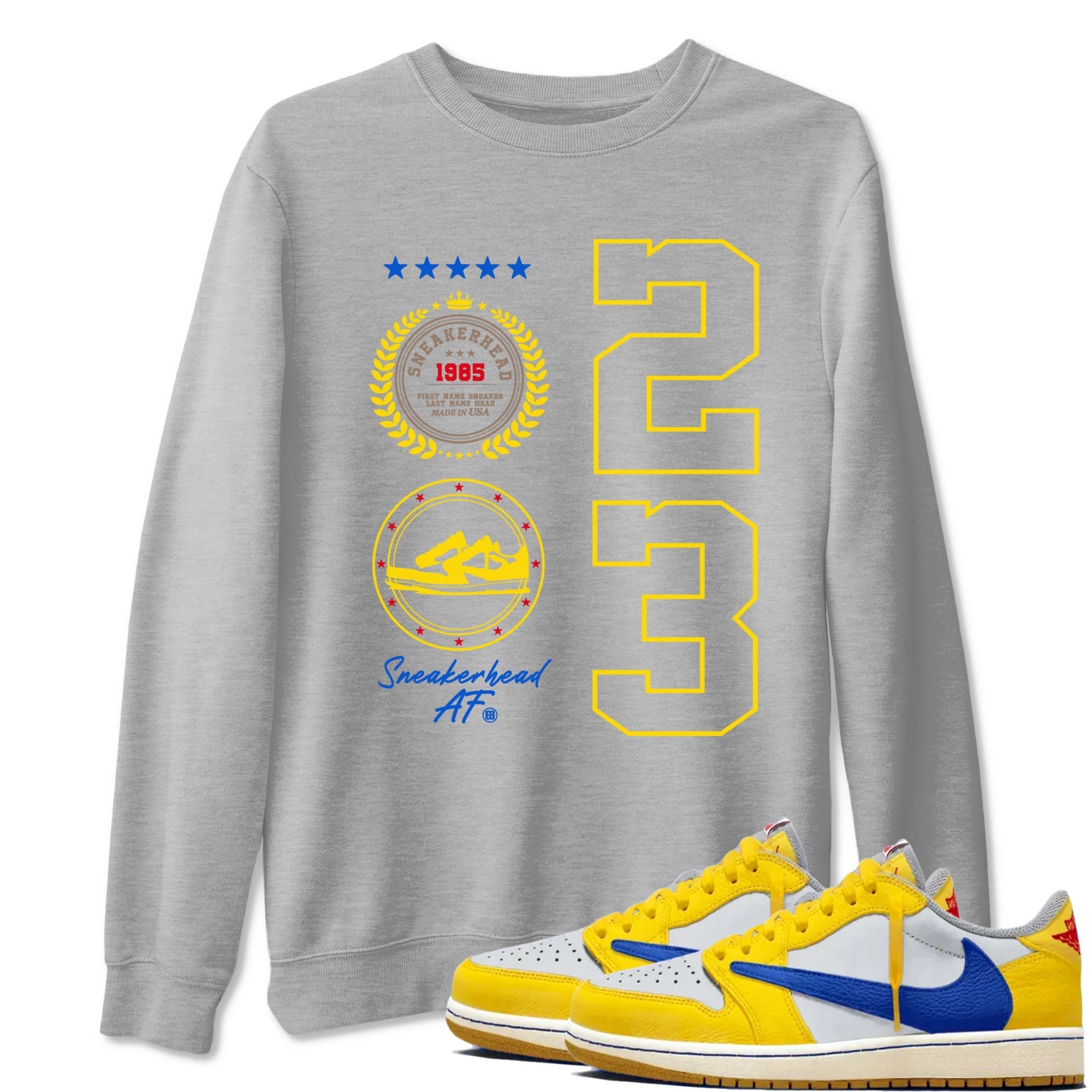Sneaker Emblem Sneaker Tees - Air Jordan 1 Travis Scott Canary