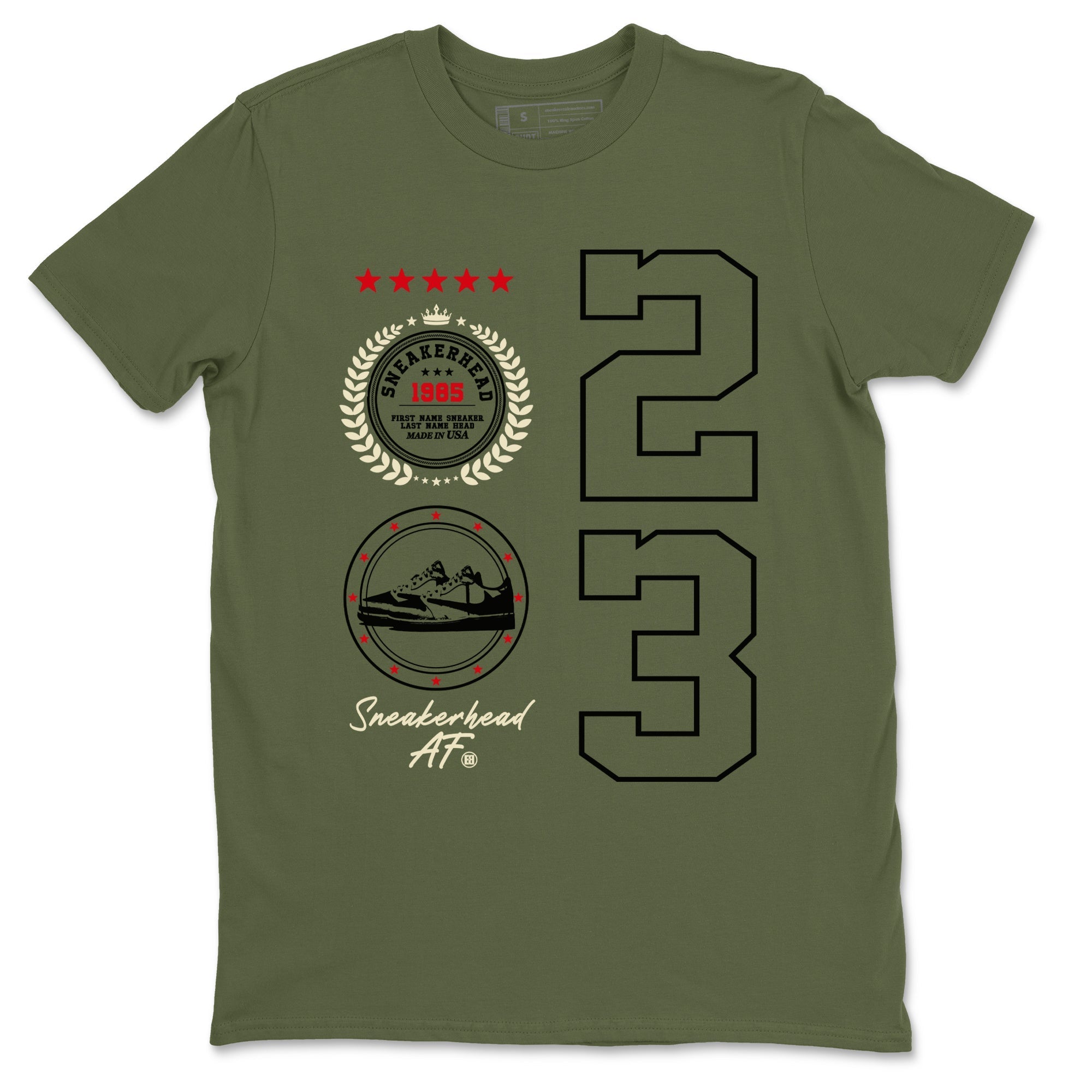 Sneaker Emblem Sneaker Tees - Air Jordan 1 Travis Scott Medium Olive