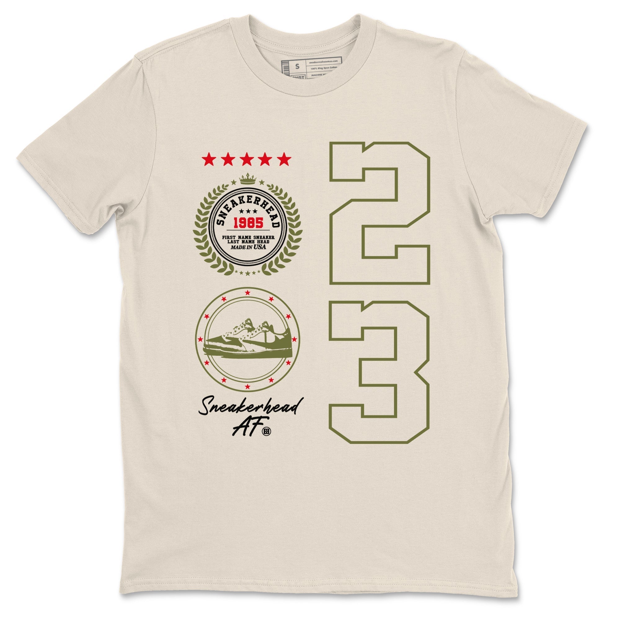 Sneaker Emblem Sneaker Tees - Air Jordan 1 Travis Scott Medium Olive