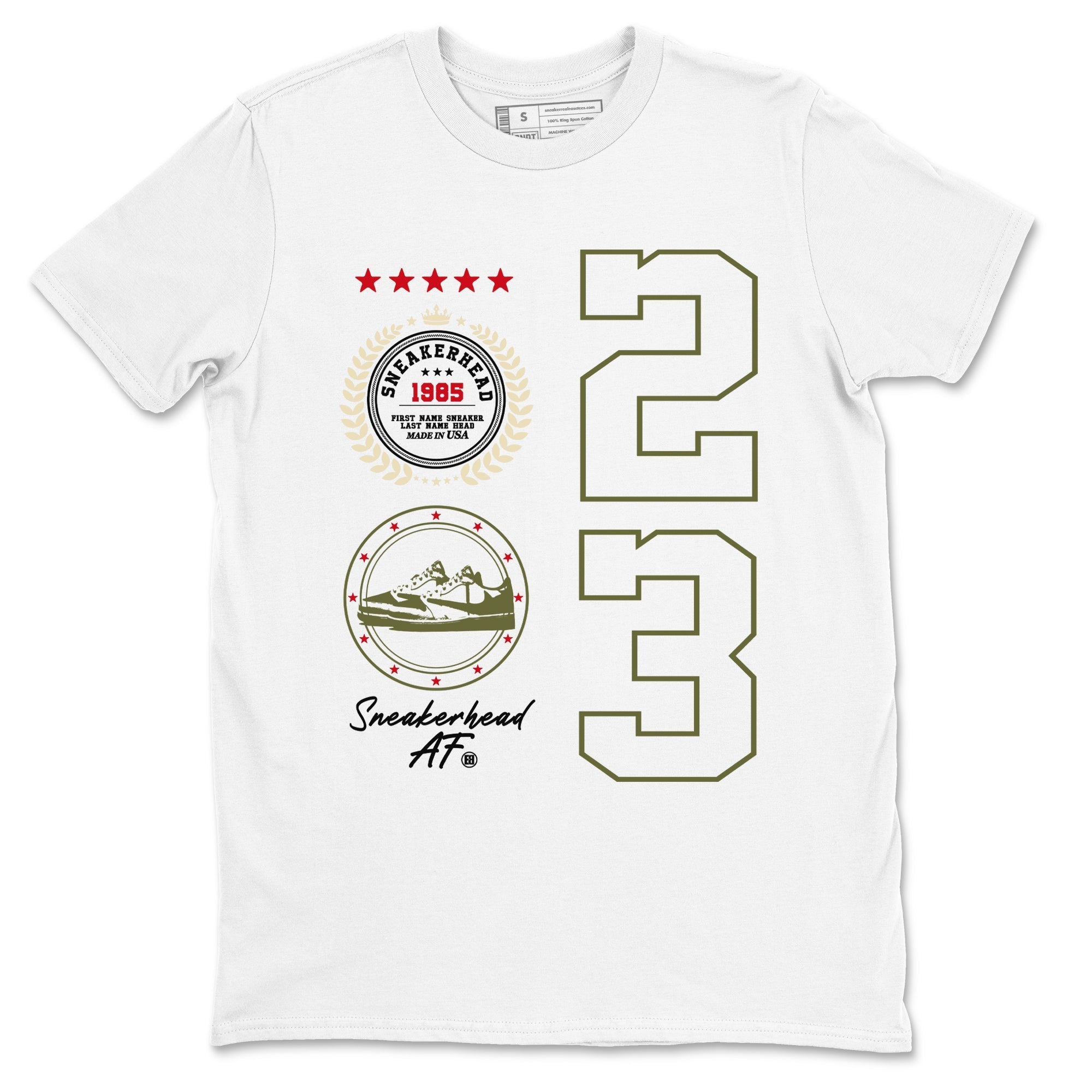 Sneaker Emblem Sneaker Tees - Air Jordan 1 Travis Scott Medium Olive