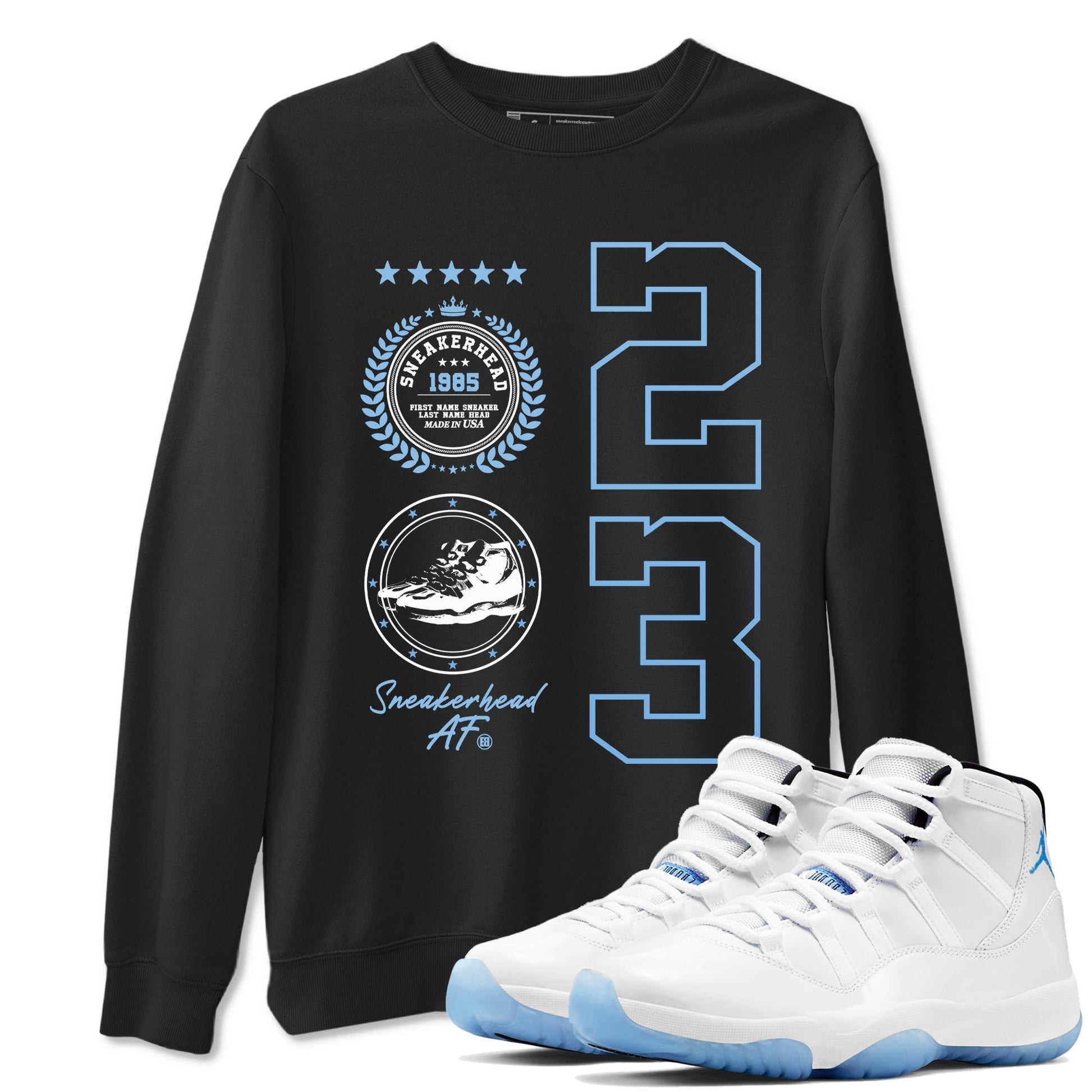 Sneaker Emblem Sneaker Tees - Air Jordan 11 Legend Blue