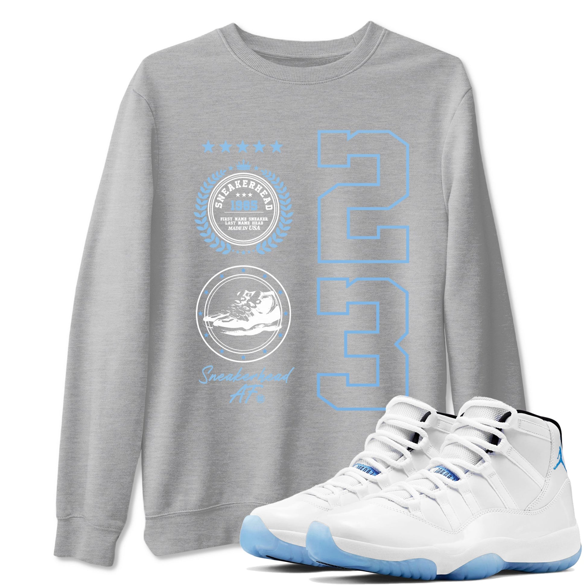 Sneaker Emblem Sneaker Tees - Air Jordan 11 Legend Blue