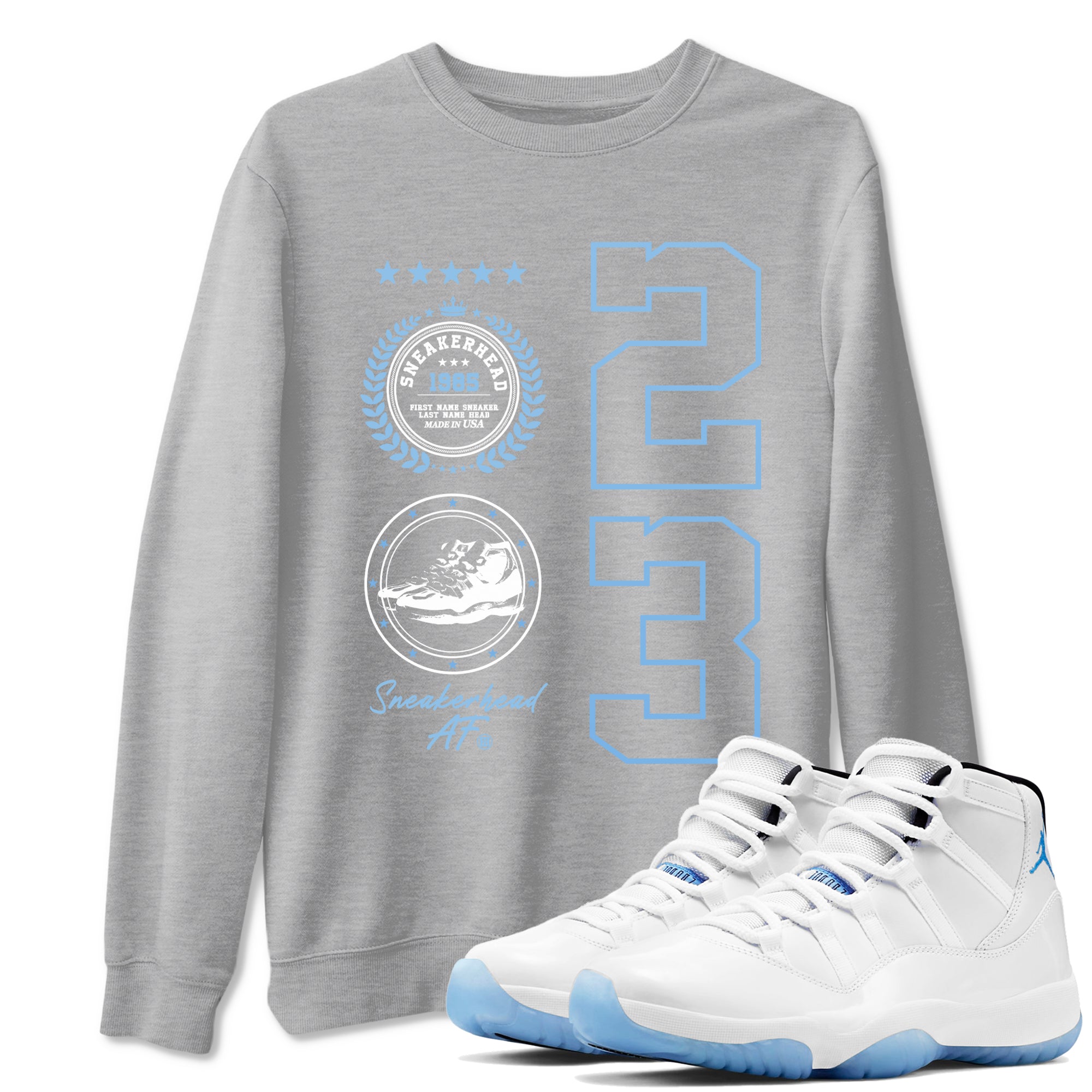 Sneaker Emblem Sneaker Tees - Air Jordan 11 Legend Blue