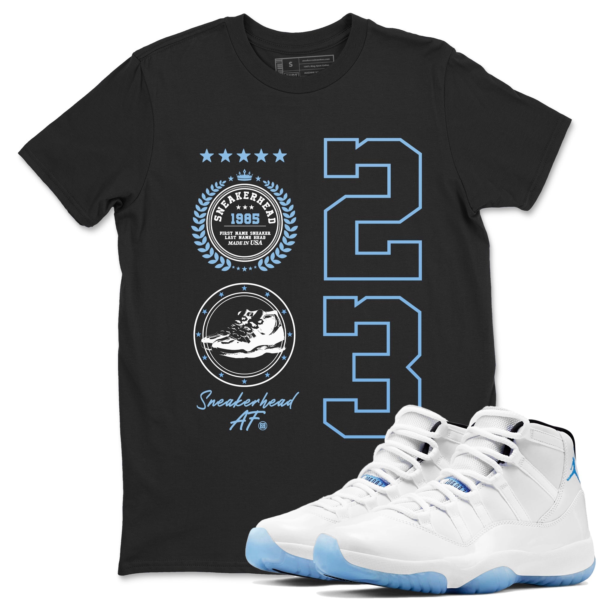 Sneaker Emblem Sneaker Tees - Air Jordan 11 Legend Blue