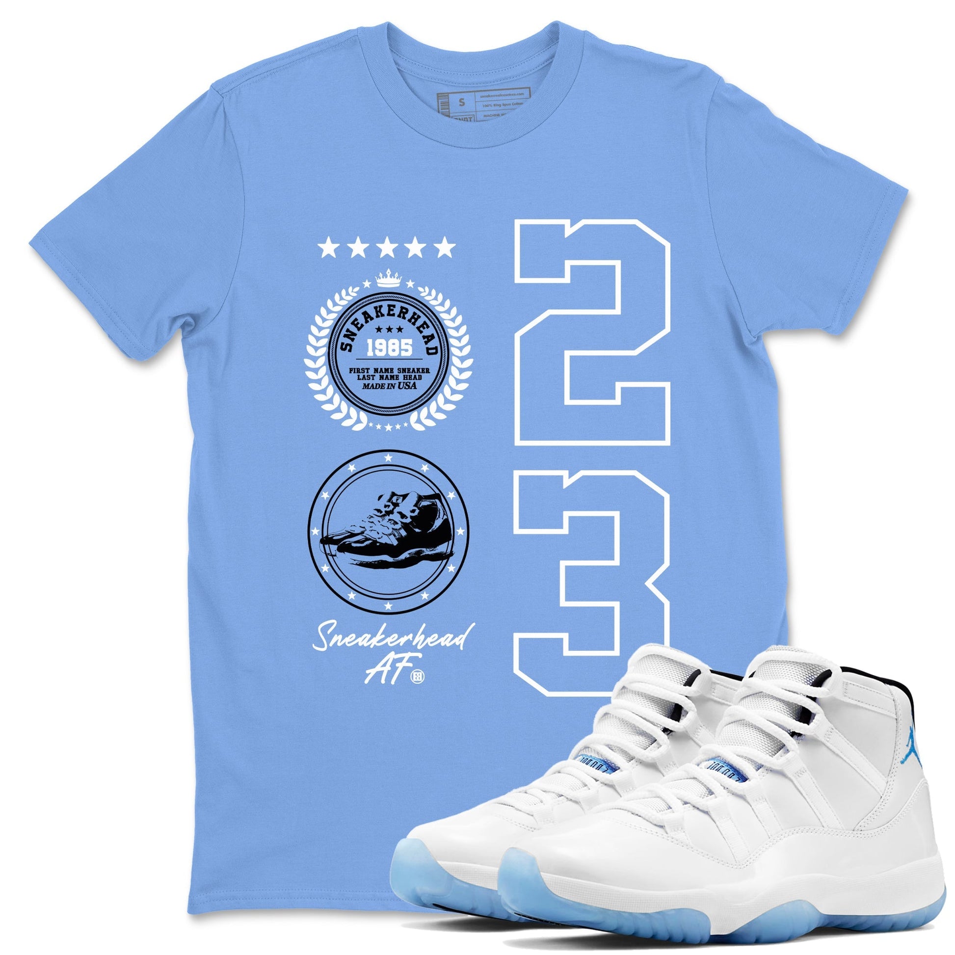 Sneaker Emblem Sneaker Tees - Air Jordan 11 Legend Blue