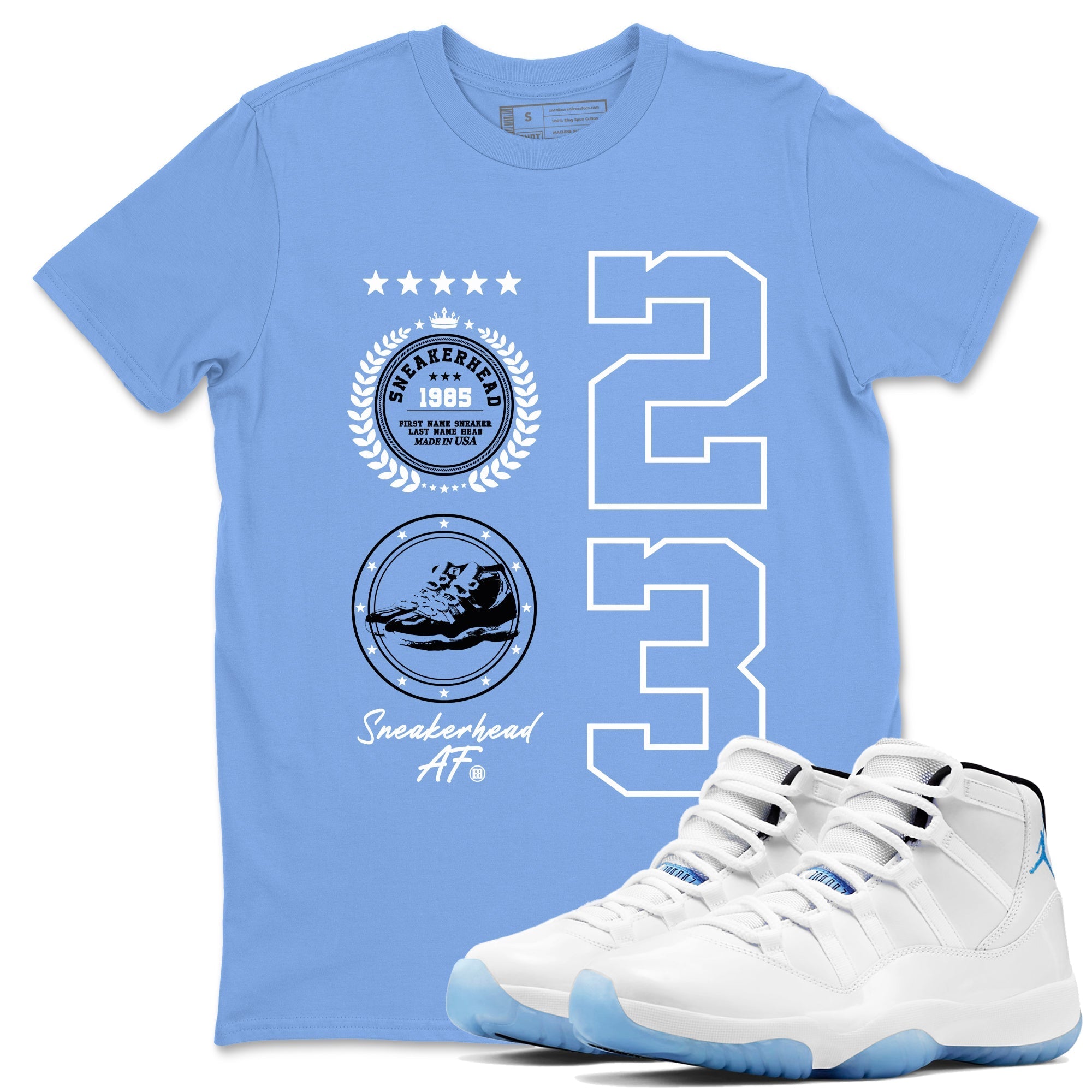Sneaker Emblem Sneaker Tees - Air Jordan 11 Legend Blue