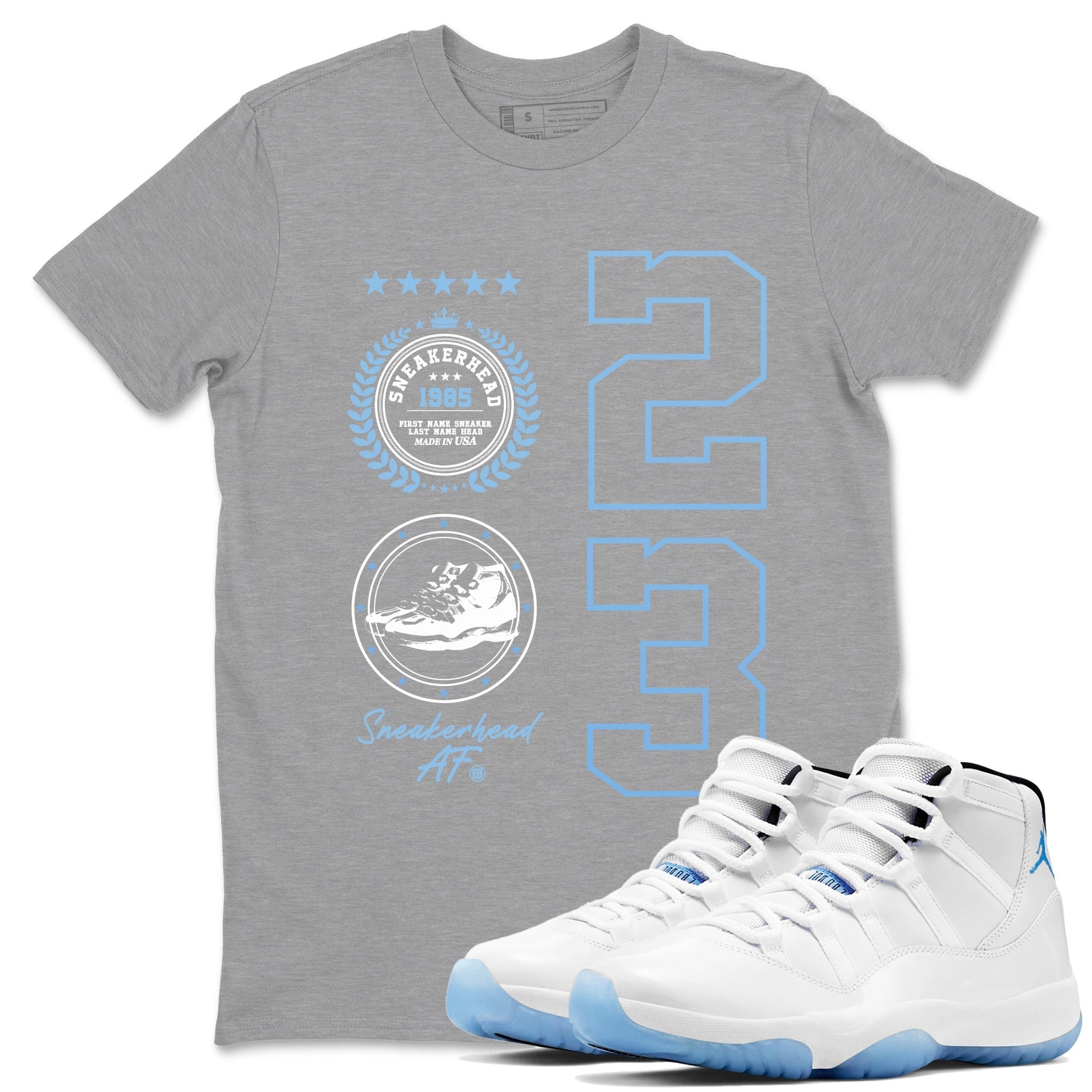 Sneaker Emblem Sneaker Tees - Air Jordan 11 Legend Blue