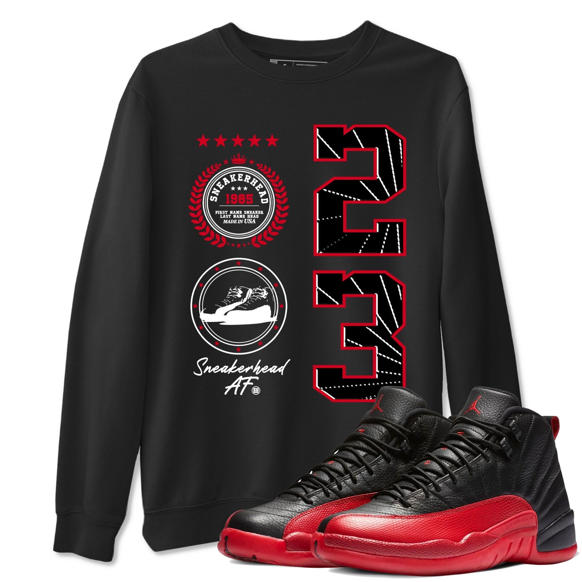 Sneaker Emblem Sneaker Tees - Air Jordan 12 Flu Game