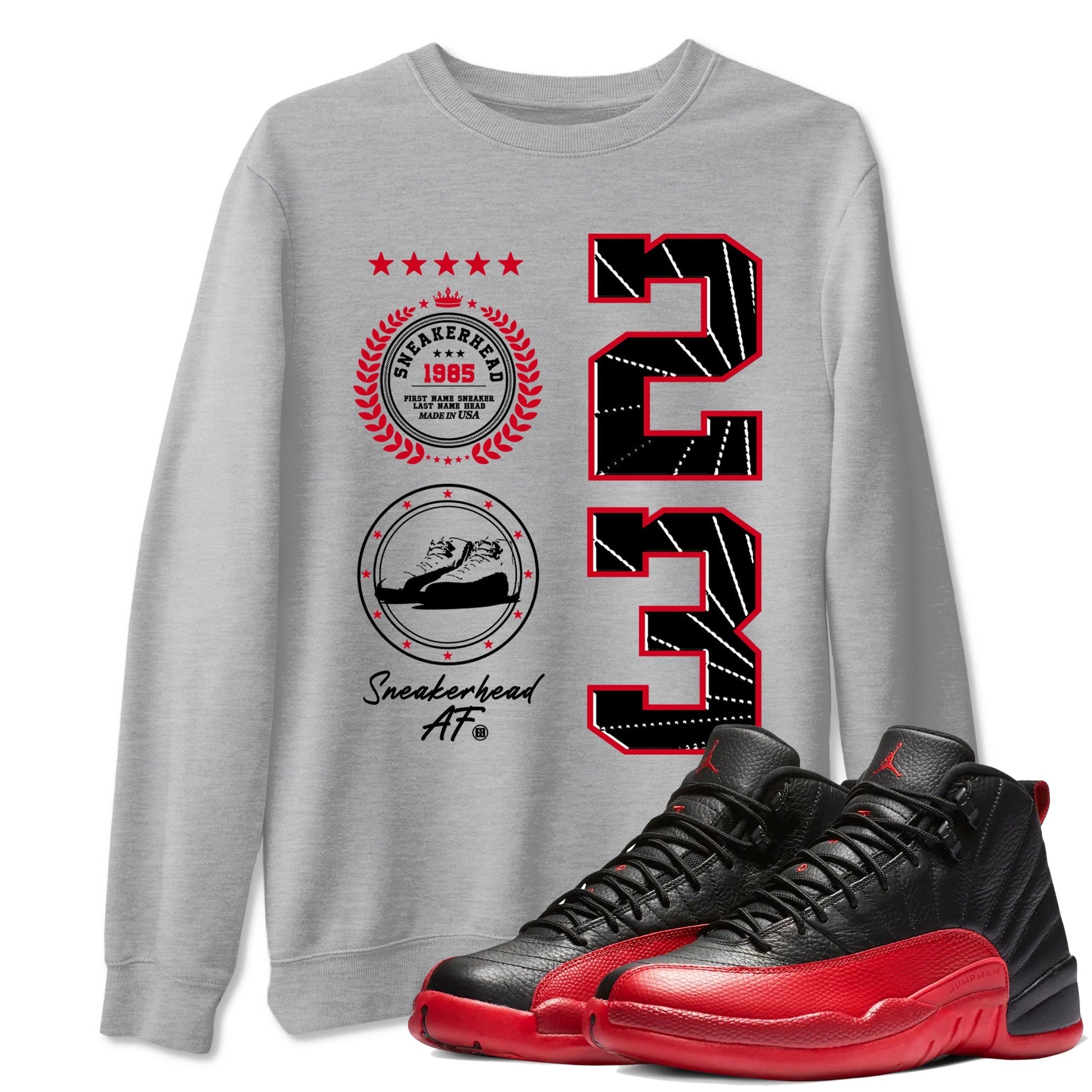 Sneaker Emblem Sneaker Tees - Air Jordan 12 Flu Game