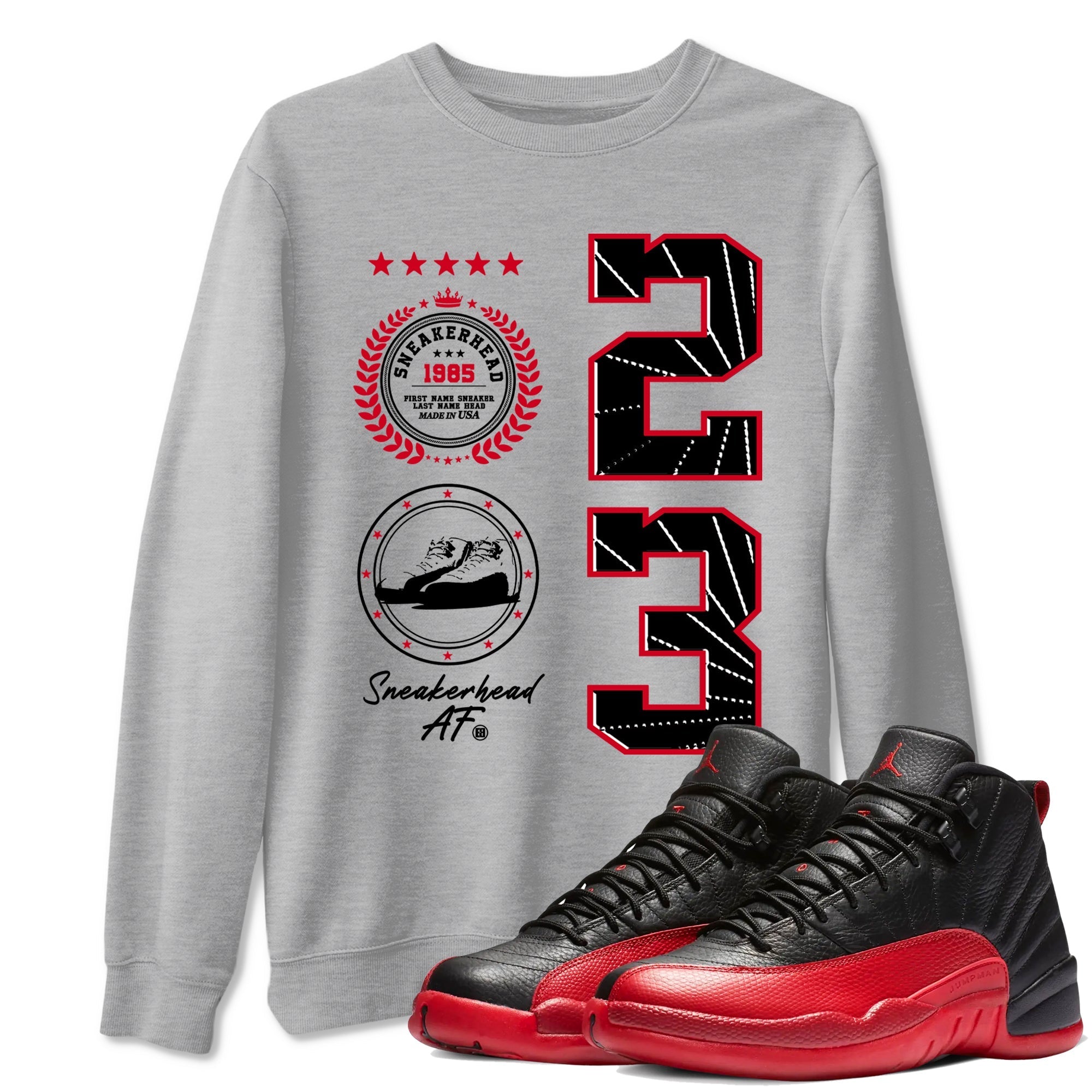 Sneaker Emblem Sneaker Tees - Air Jordan 12 Flu Game