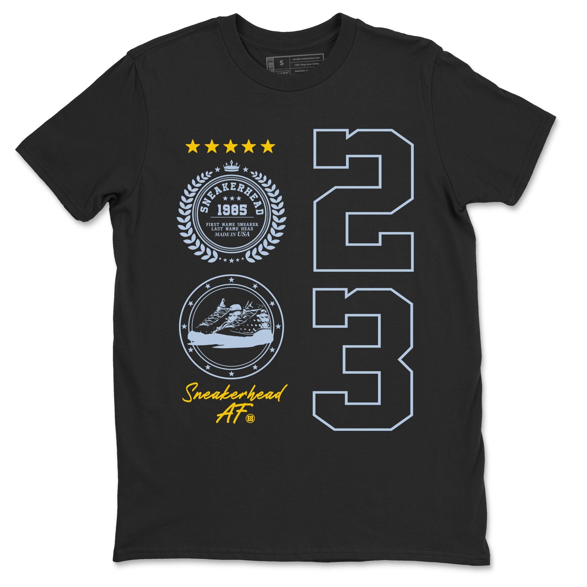 Sneaker Emblem Sneaker Tees - Air Jordan 13 Blue Grey