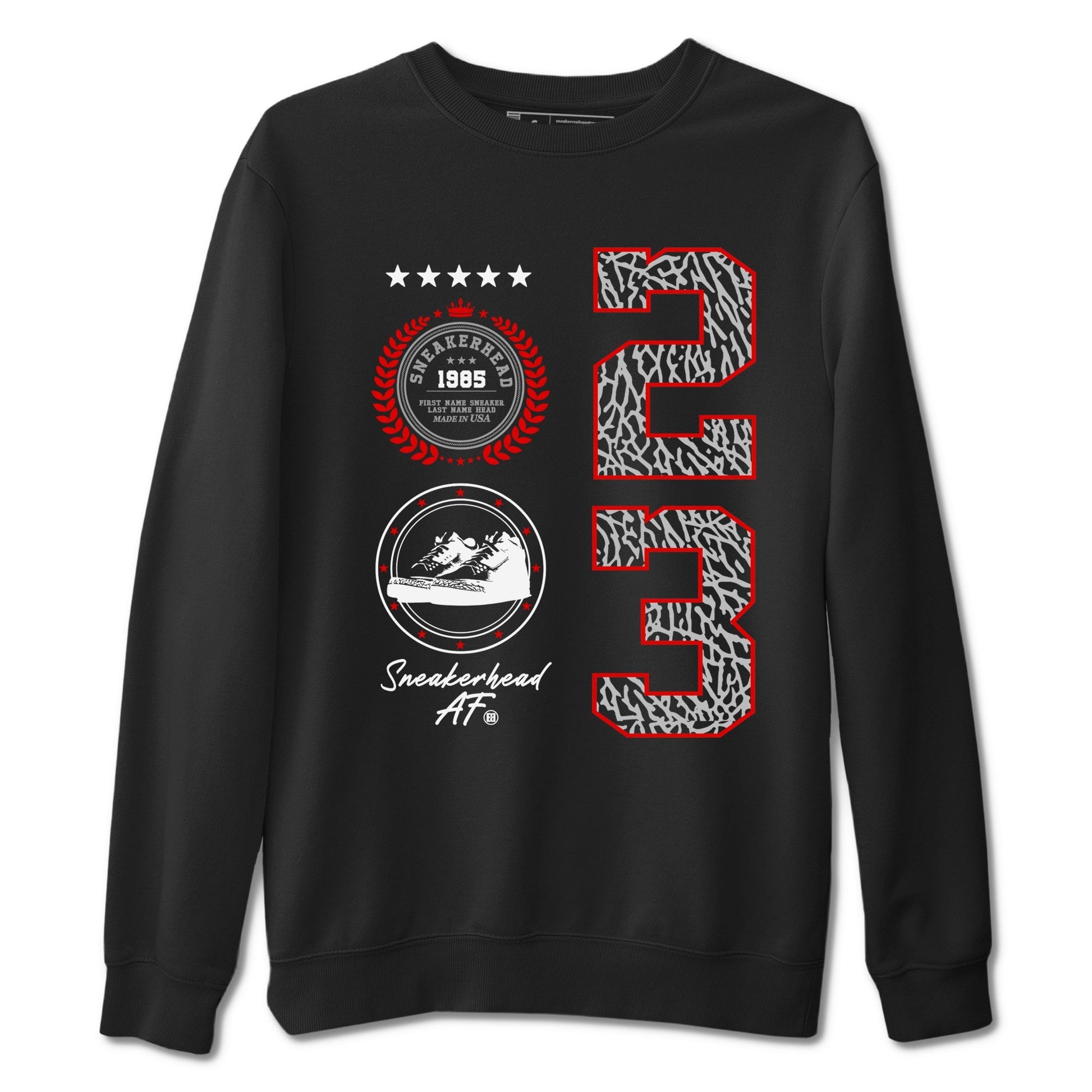 Sneaker Emblem Sneaker Tees - Air Jordan 3 Black Cement