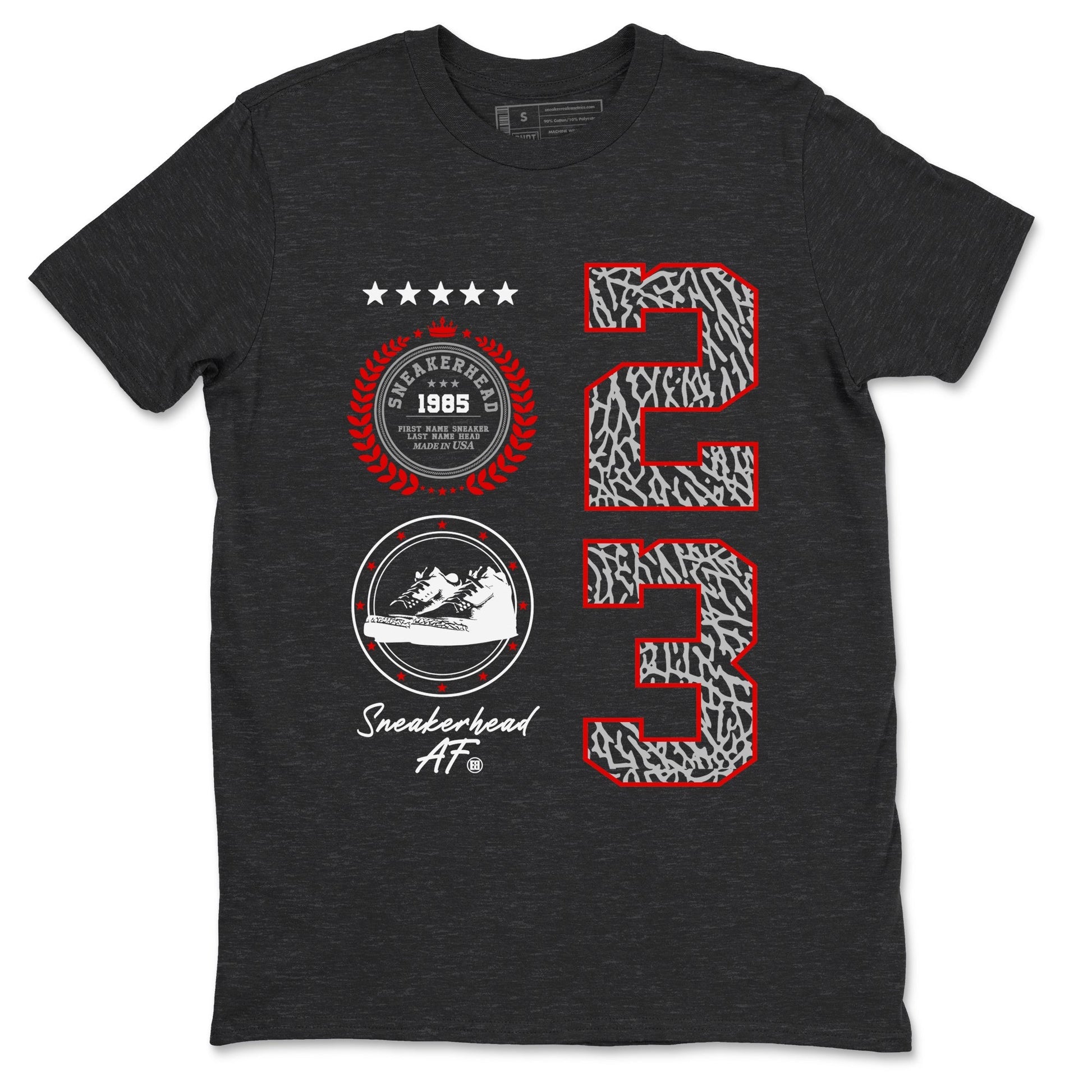Sneaker Emblem Sneaker Tees - Air Jordan 3 Black Cement