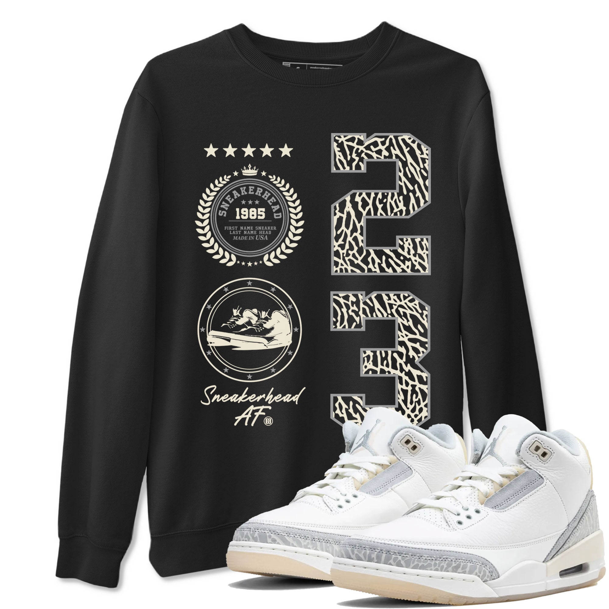 Sneaker Emblem Sneaker Tees - Air Jordan 3 Ivory