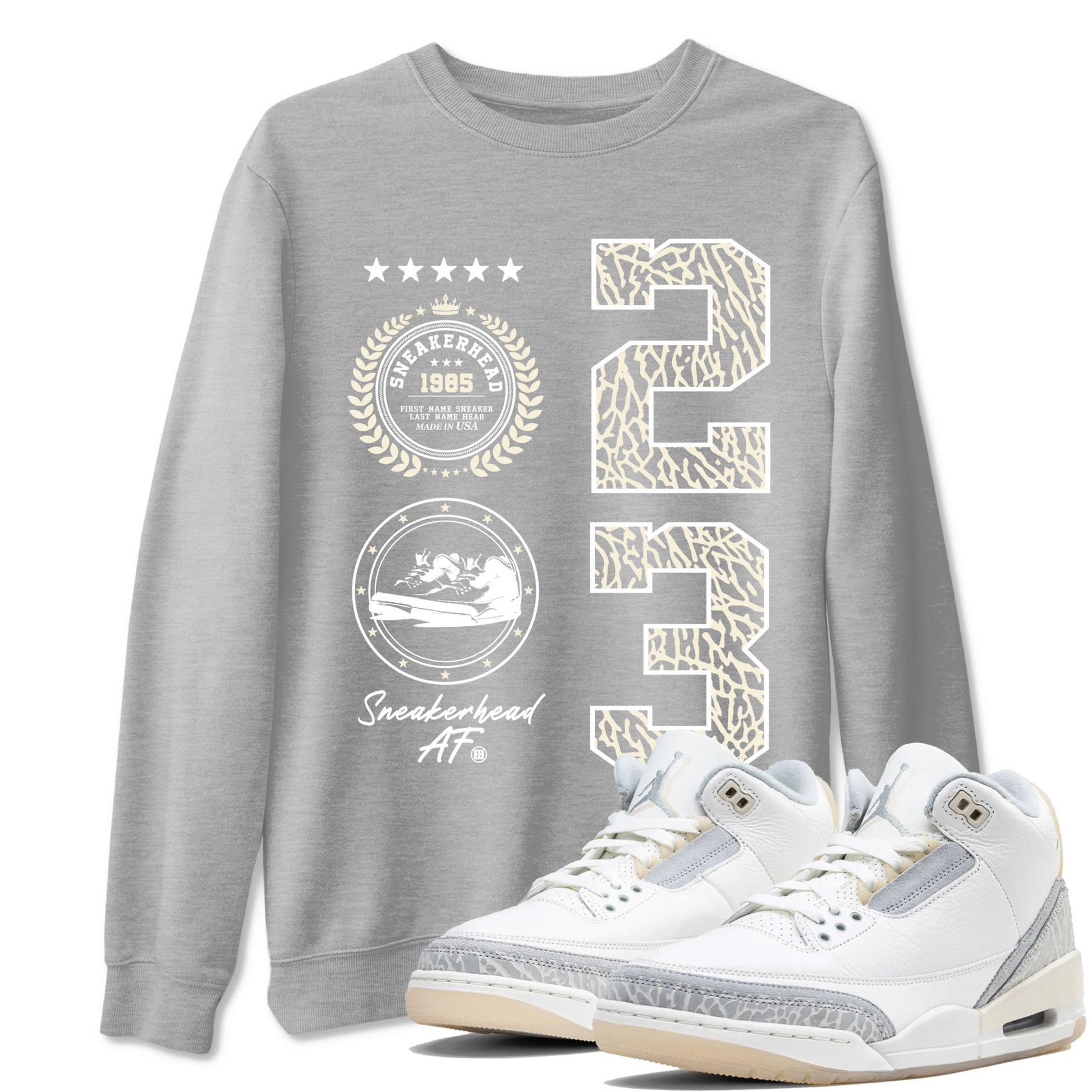 Sneaker Emblem Sneaker Tees - Air Jordan 3 Ivory