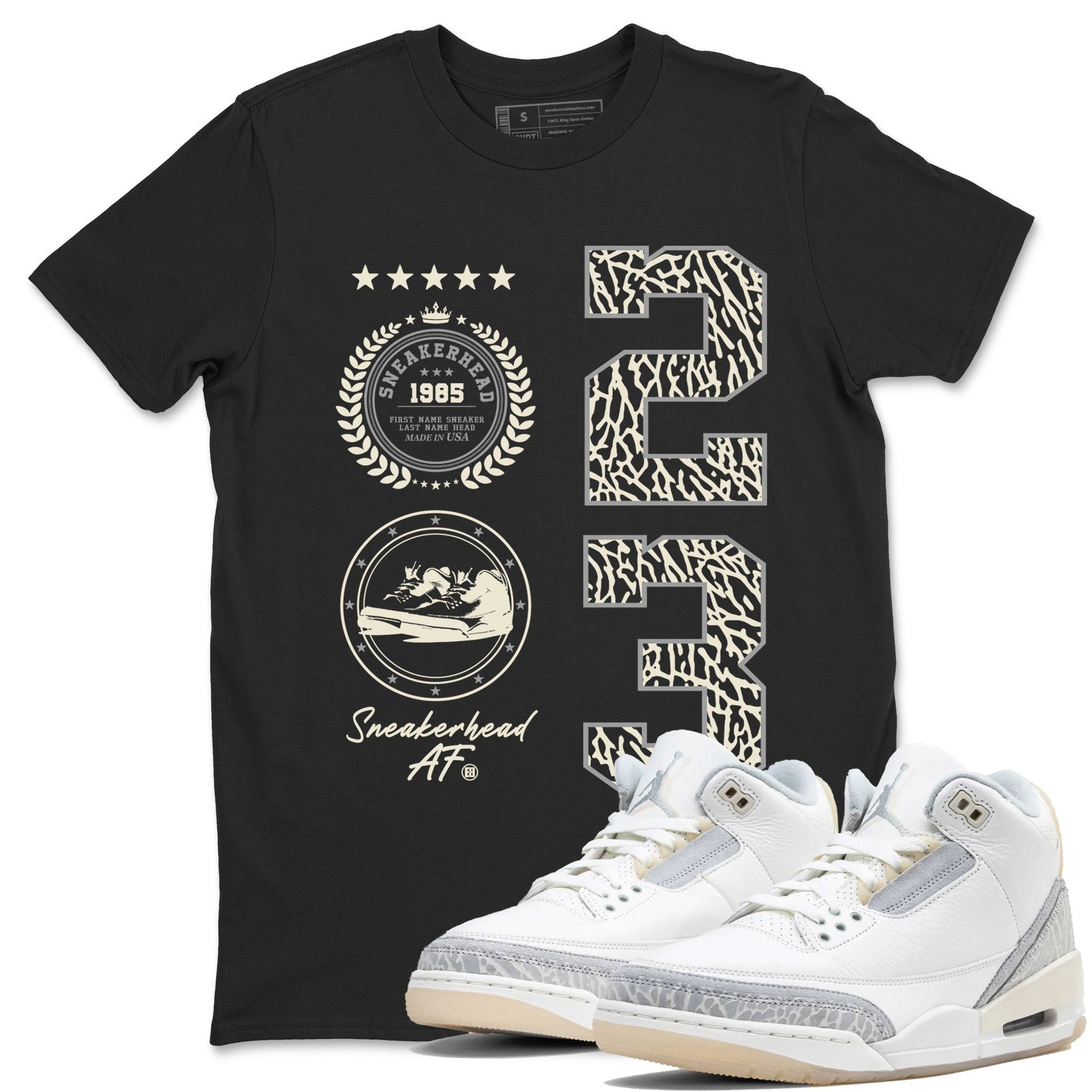 Sneaker Emblem Sneaker Tees - Air Jordan 3 Ivory