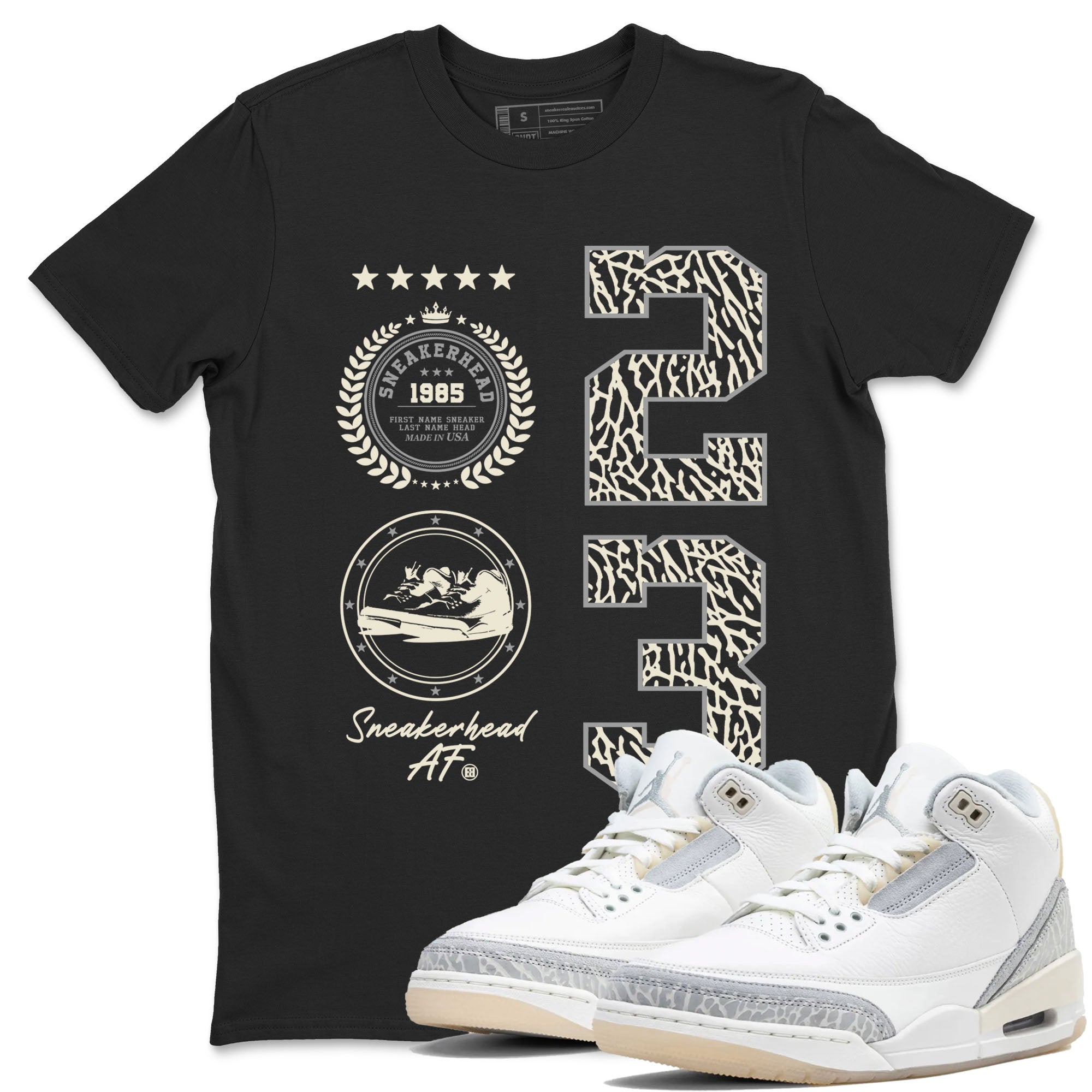 Sneaker Emblem Sneaker Tees - Air Jordan 3 Ivory