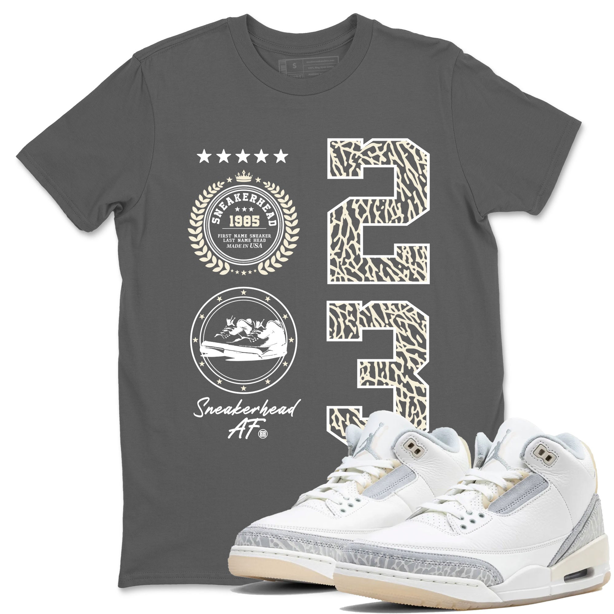 Sneaker Emblem Sneaker Tees - Air Jordan 3 Ivory