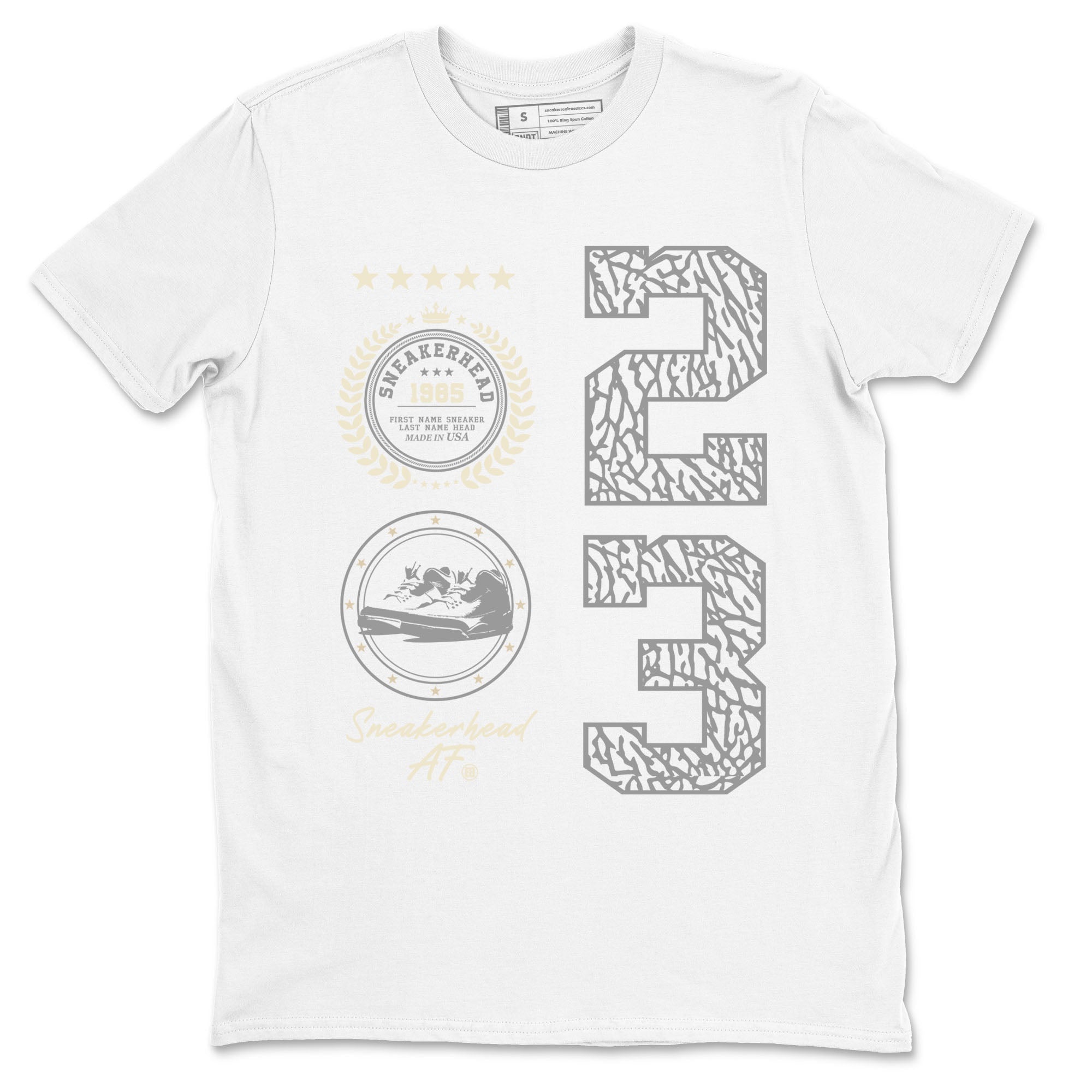 Sneaker Emblem Sneaker Tees - Air Jordan 3 Ivory