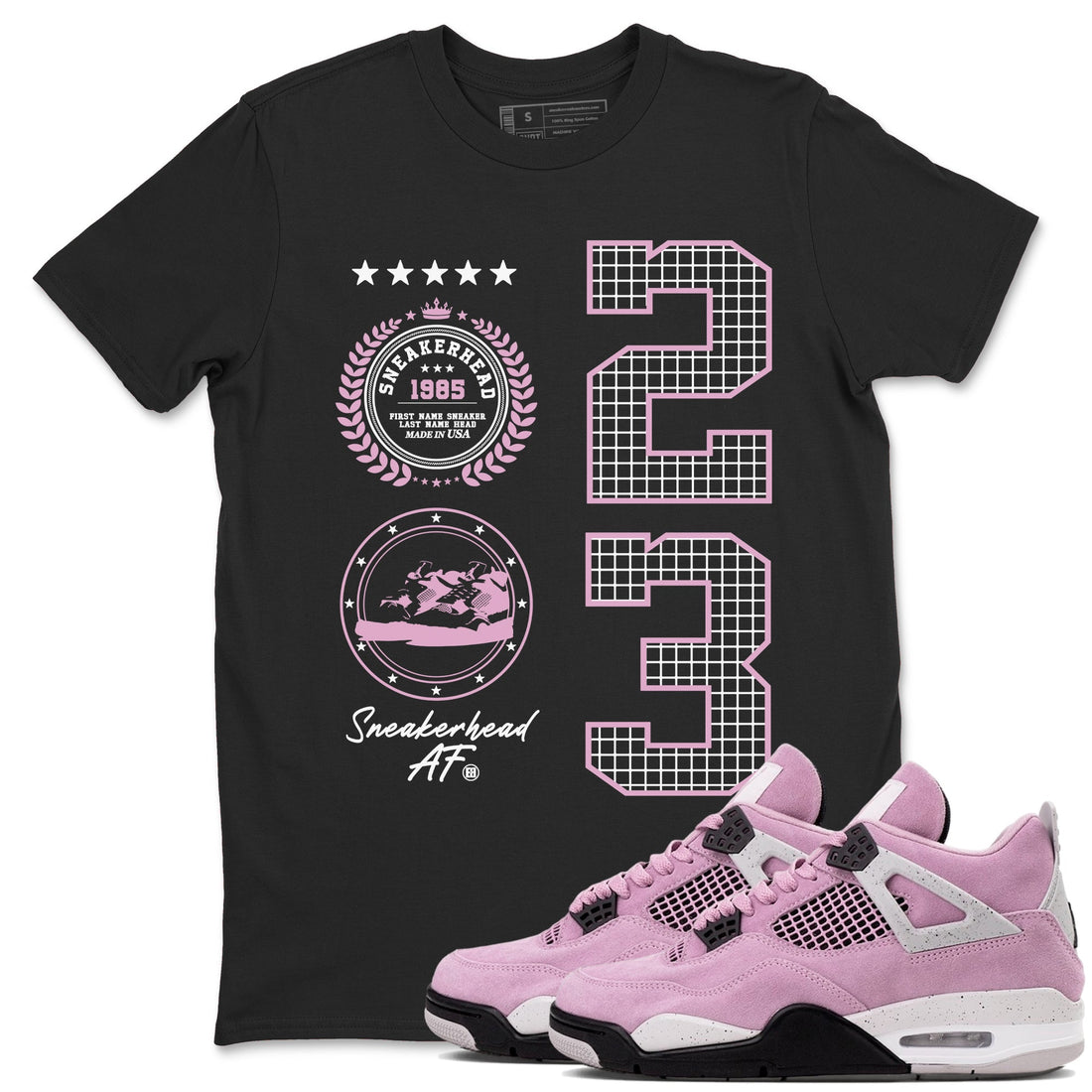 Sneaker Emblem Sneaker Tees - Air Jordan 4 Orchid