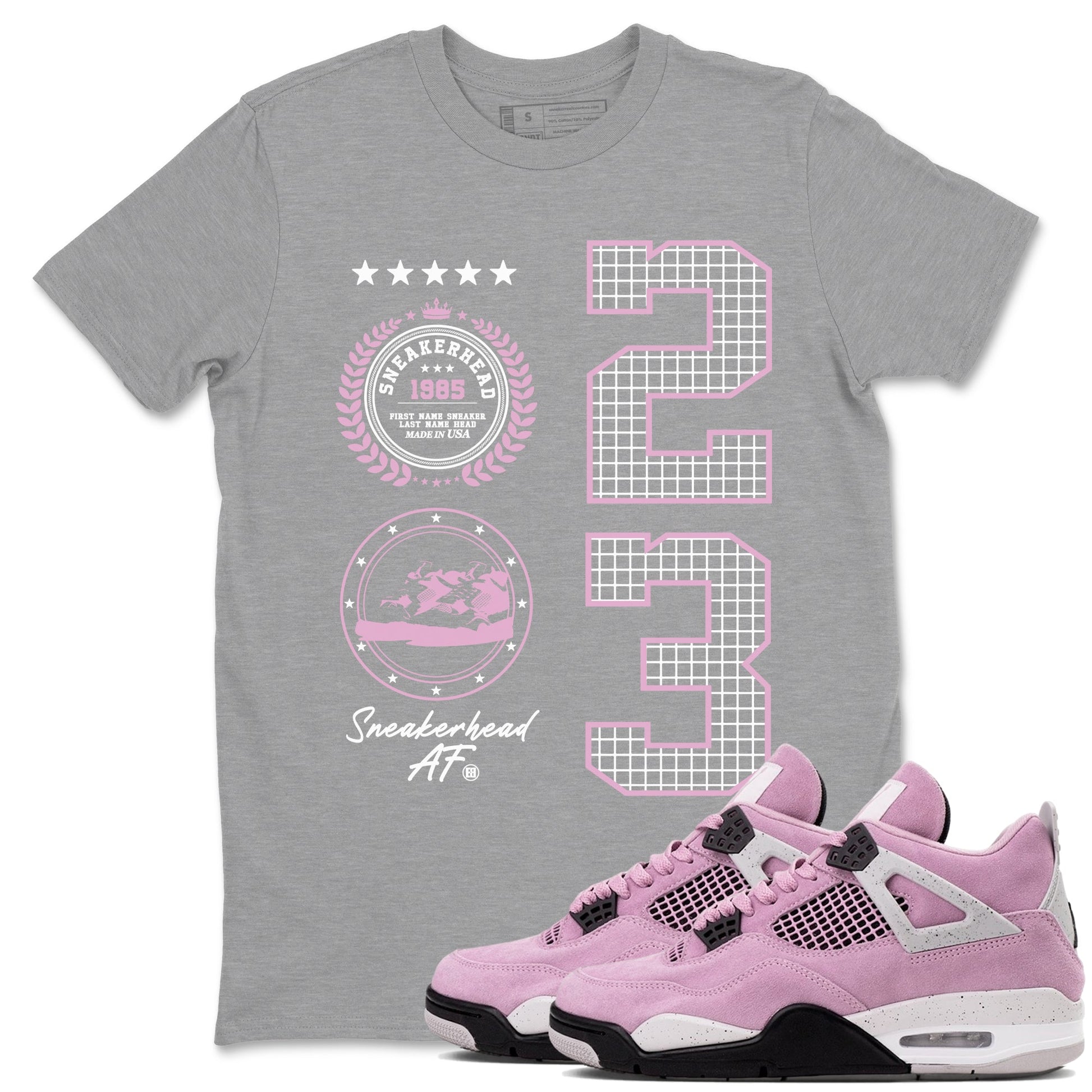 Sneaker Emblem Sneaker Tees - Air Jordan 4 Orchid