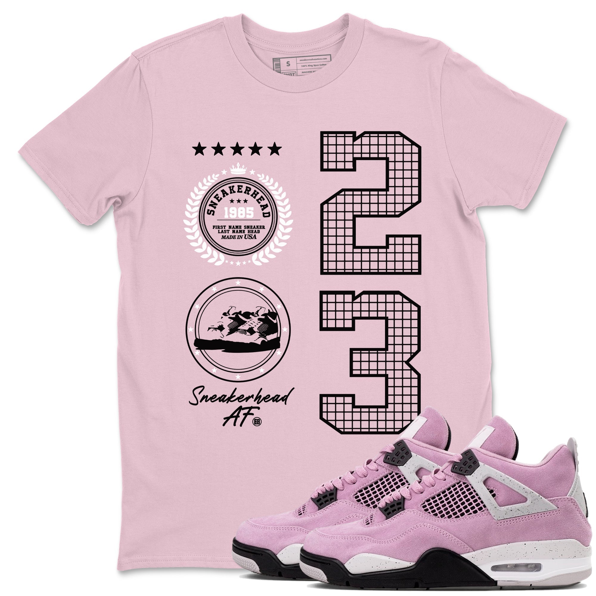 Sneaker Emblem Sneaker Tees - Air Jordan 4 Orchid