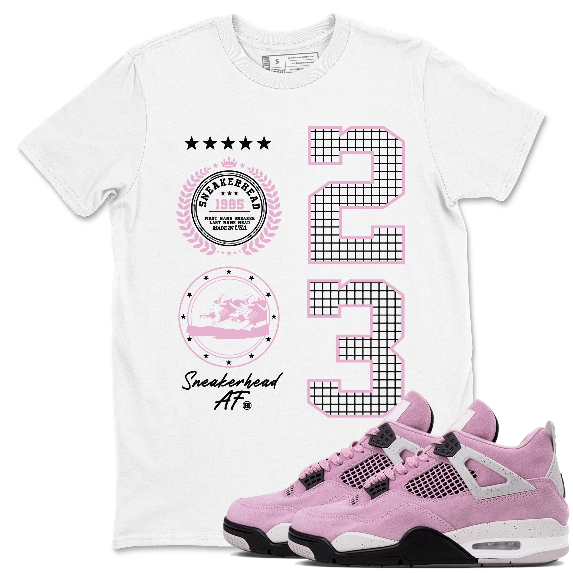 Sneaker Emblem Sneaker Tees - Air Jordan 4 Orchid
