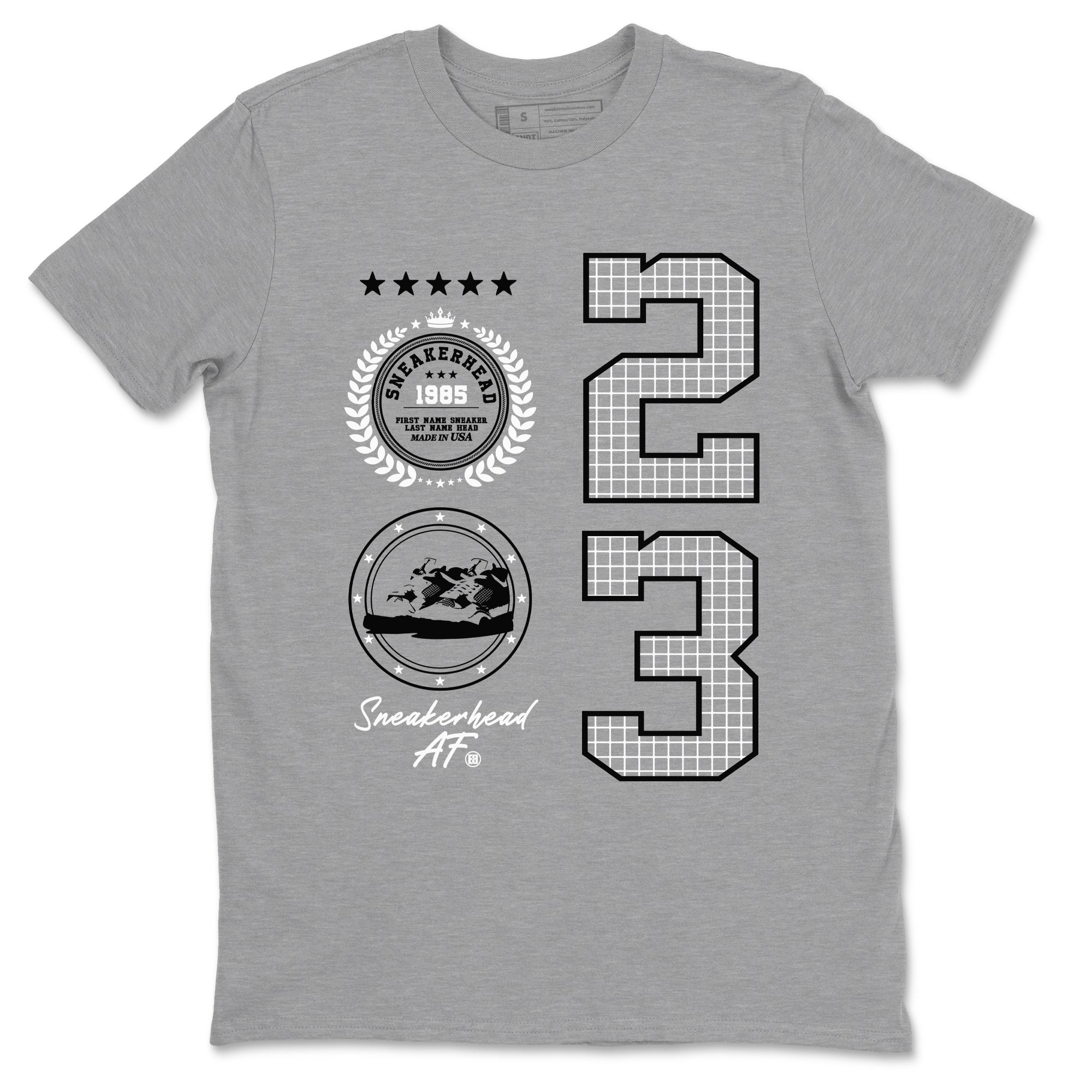 Sneaker Emblem Sneaker Tees - Air Jordan 4 White Thunder