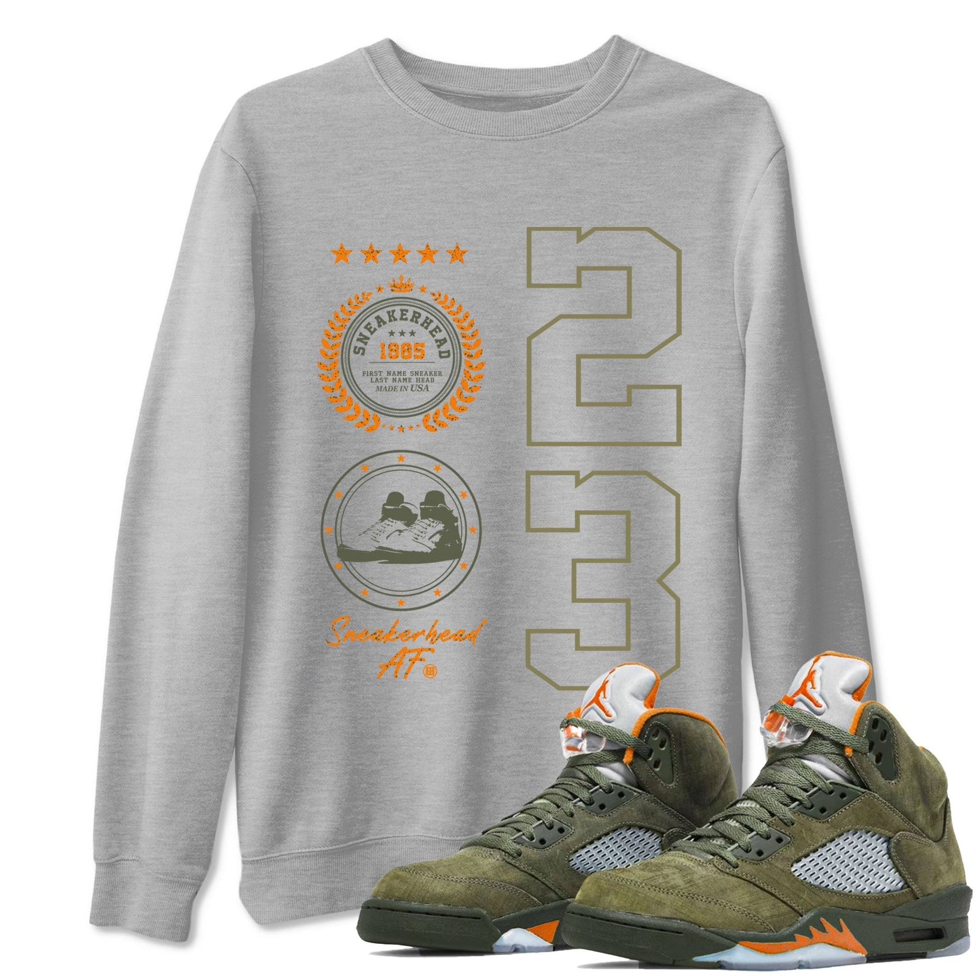 Sneaker Emblem Sneaker Tees - Air Jordan 5 Olive