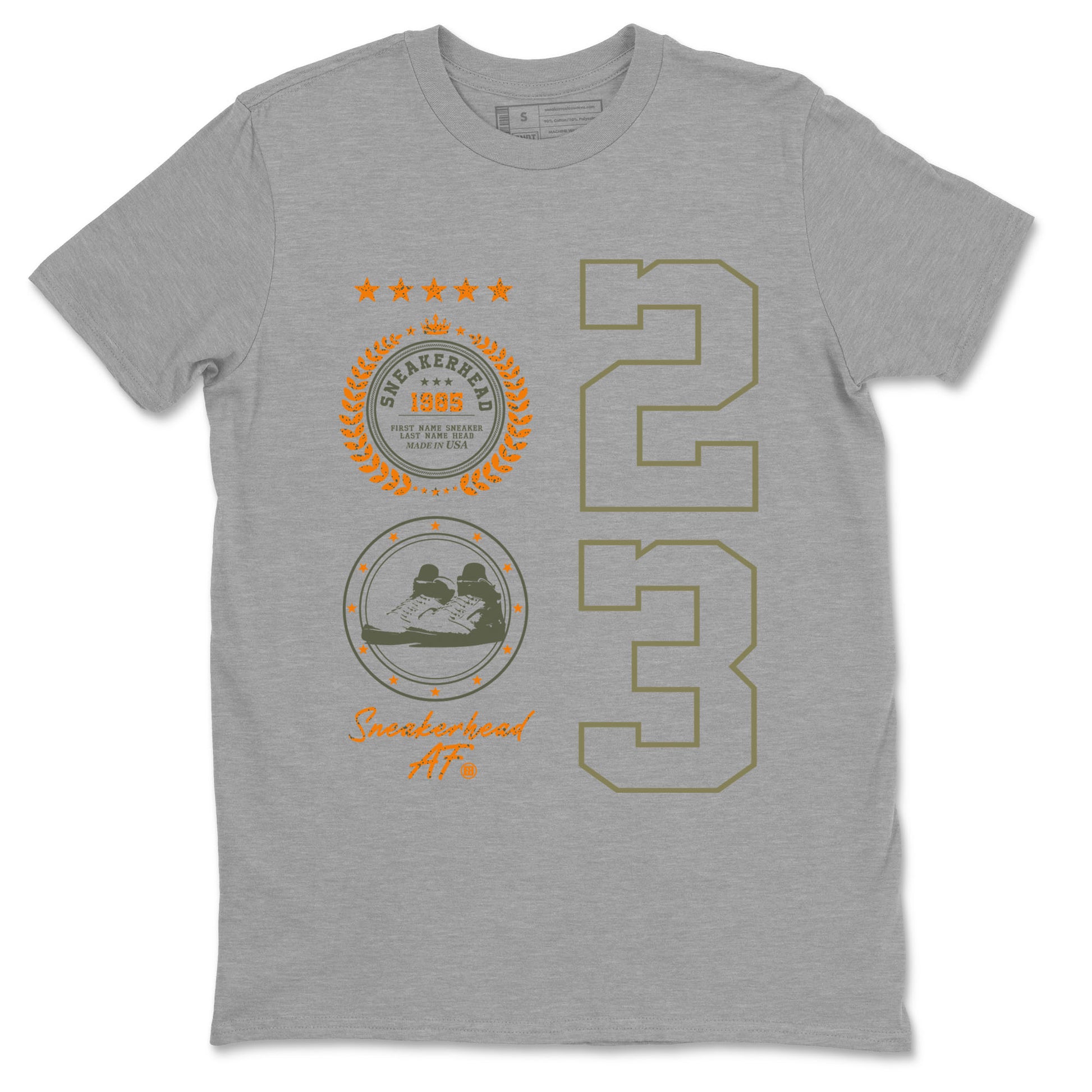 Sneaker Emblem Sneaker Tees - Air Jordan 5 Olive