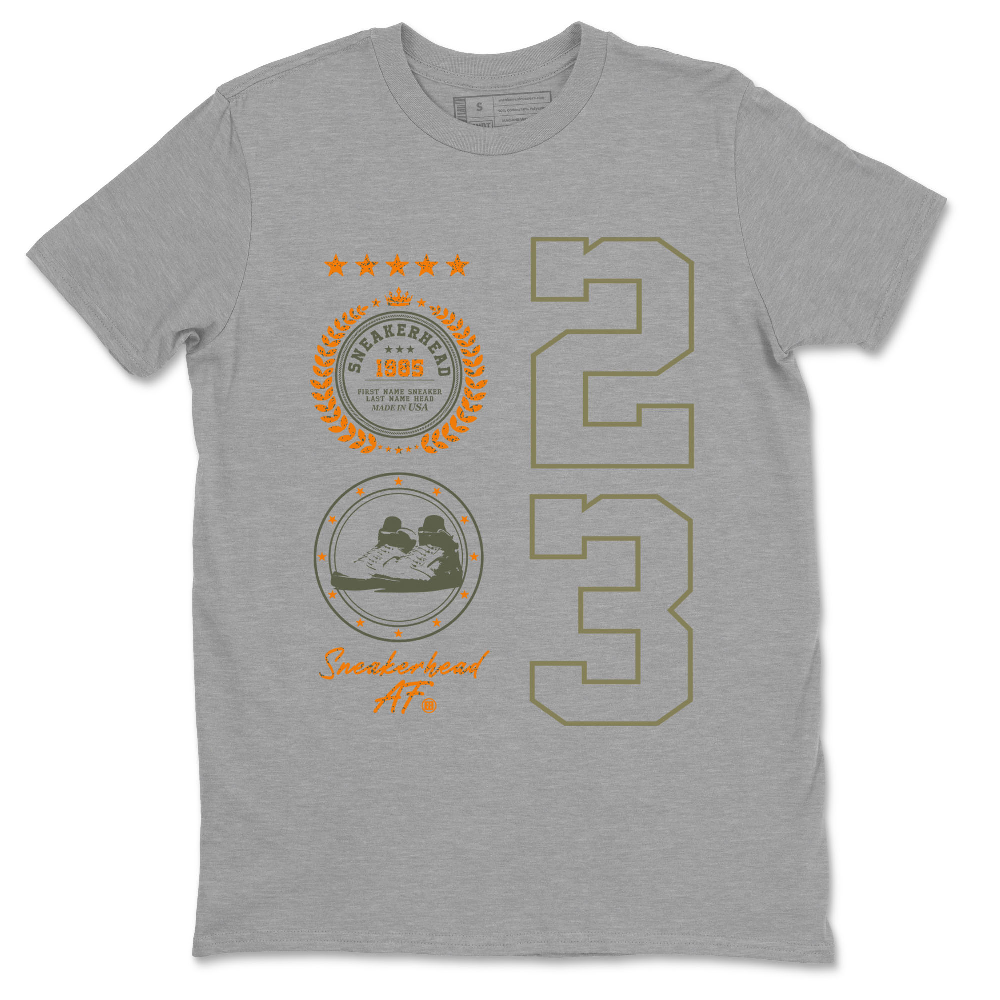Sneaker Emblem Sneaker Tees - Air Jordan 5 Olive