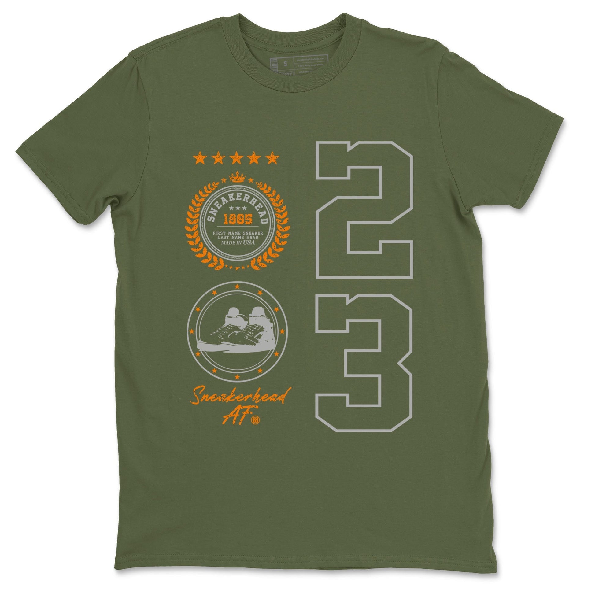 Sneaker Emblem Sneaker Tees - Air Jordan 5 Olive
