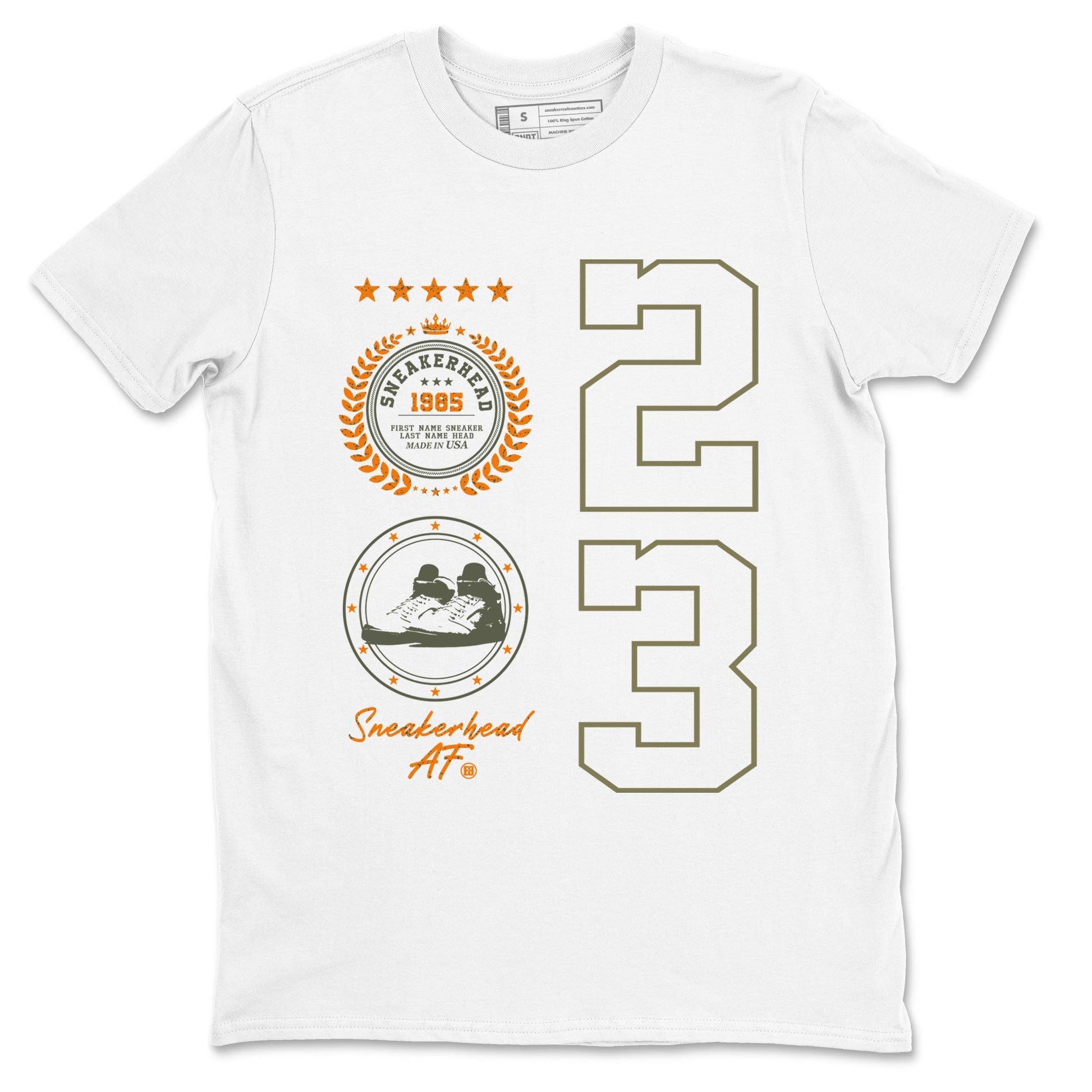 Sneaker Emblem Sneaker Tees - Air Jordan 5 Olive
