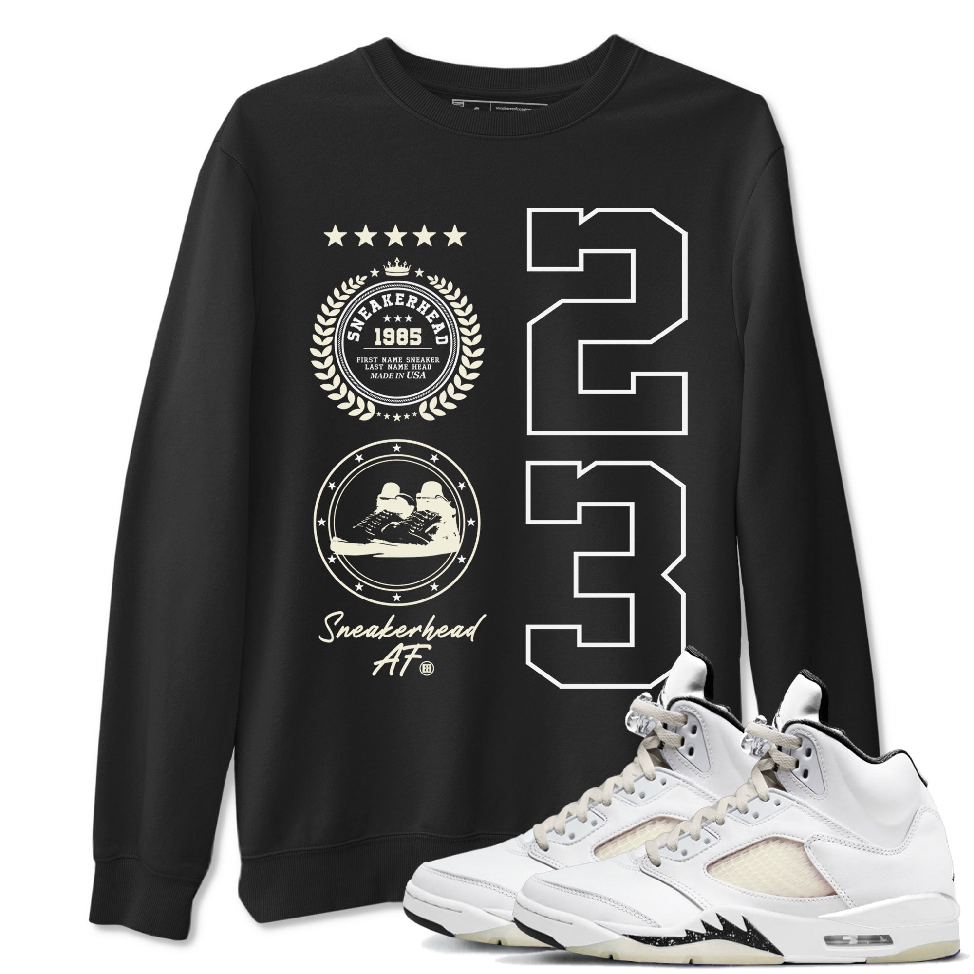 Sneaker Emblem Sneaker Tees - Air Jordan 5 Sail