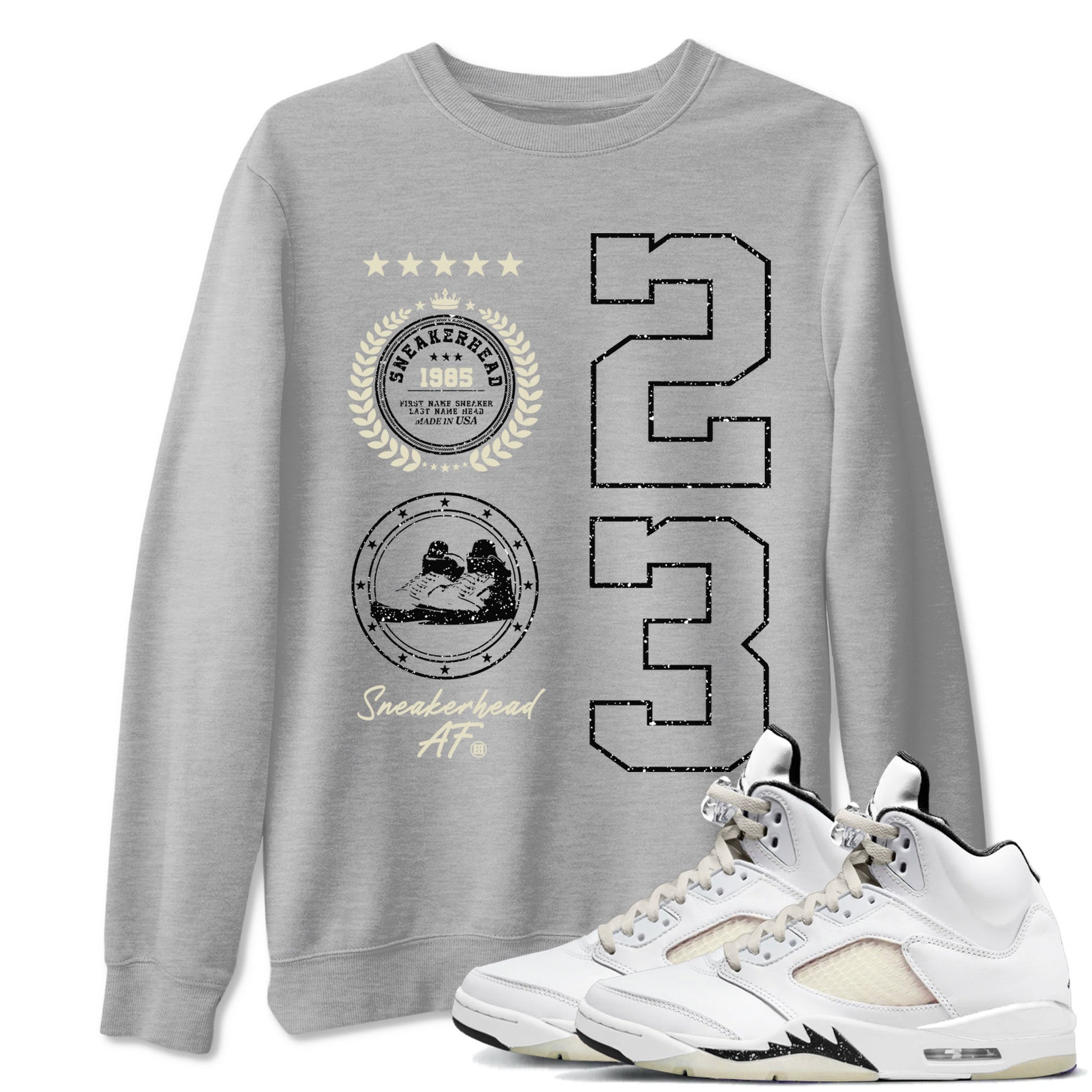 Sneaker Emblem Sneaker Tees - Air Jordan 5 Sail