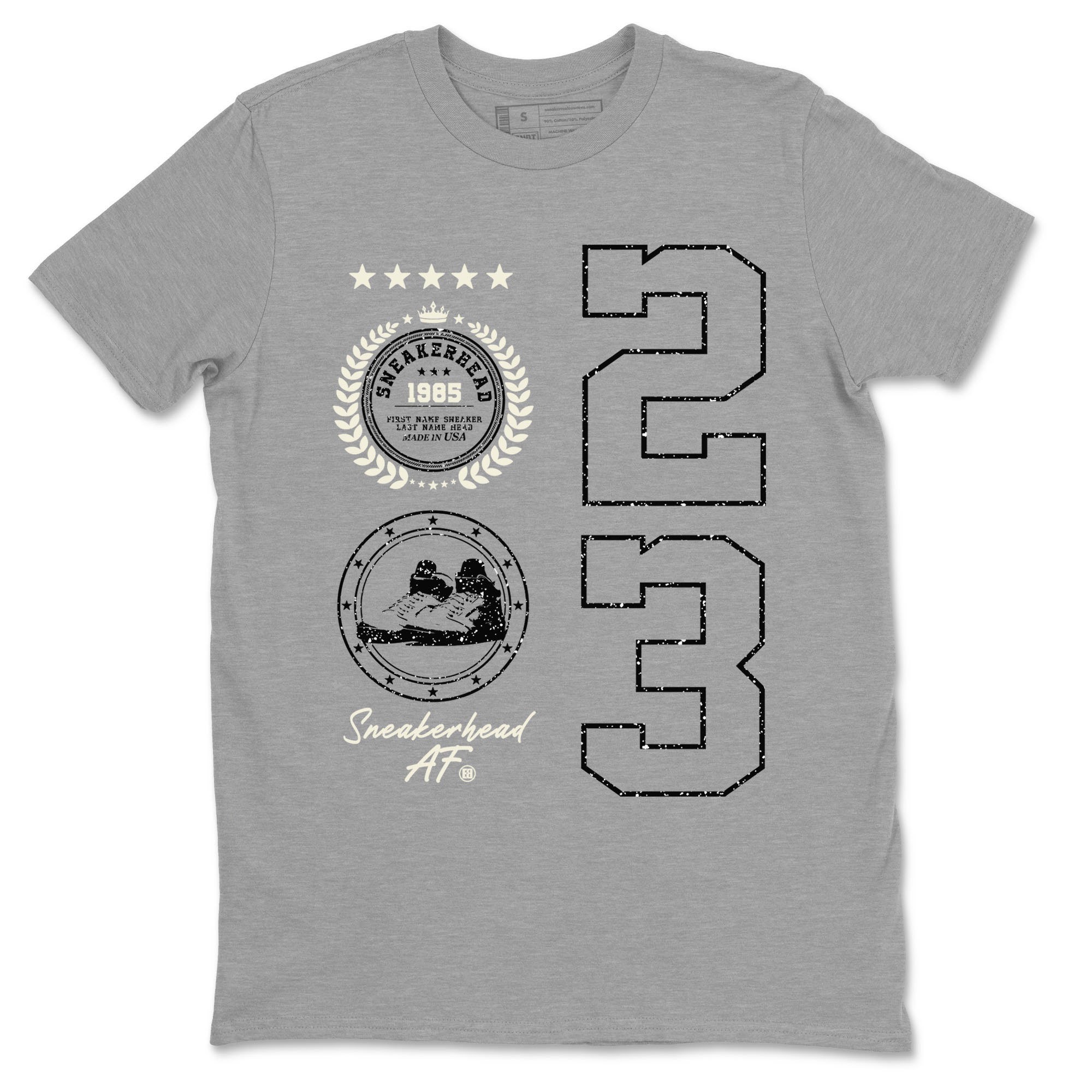 Sneaker Emblem Sneaker Tees - Air Jordan 5 Sail