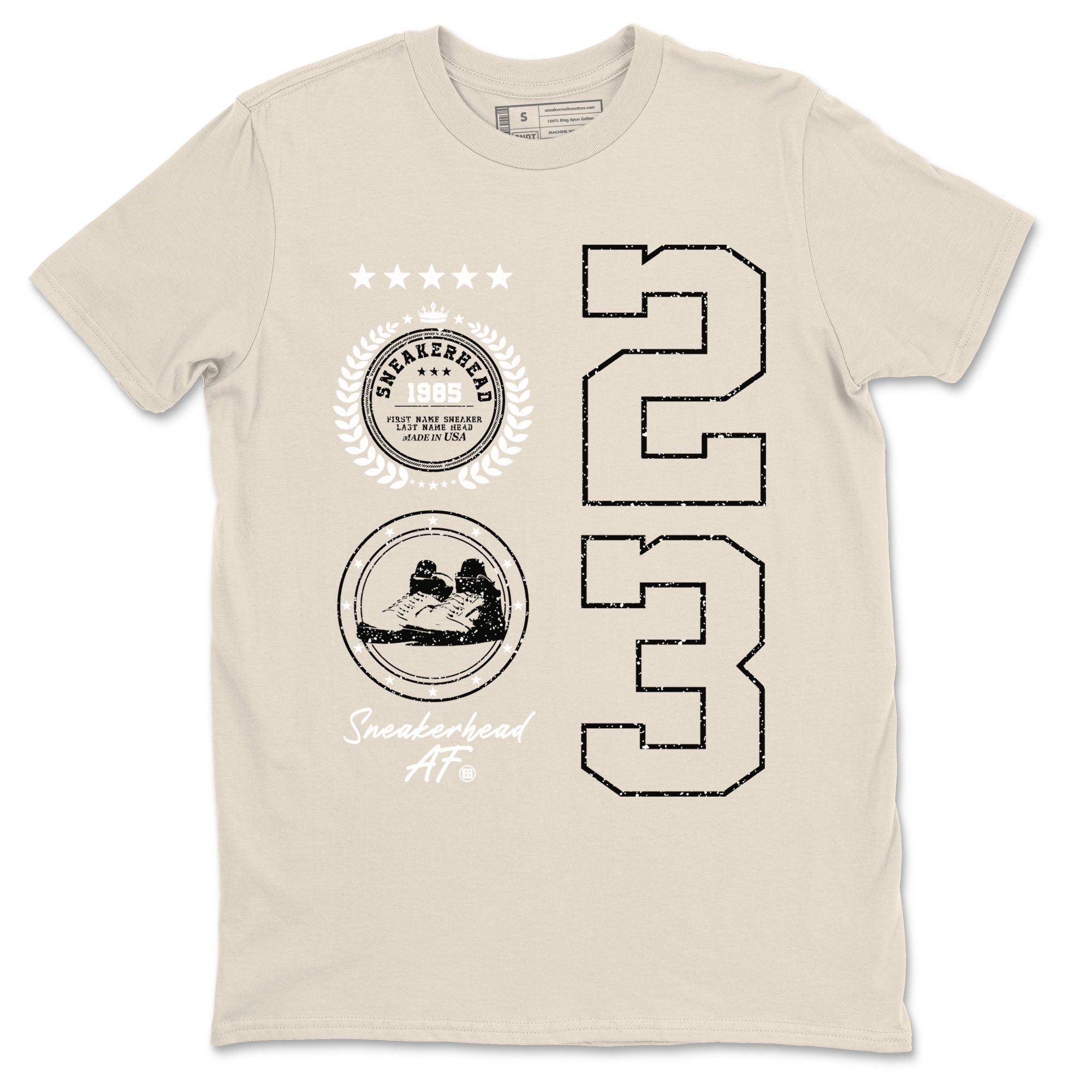Sneaker Emblem Sneaker Tees - Air Jordan 5 Sail